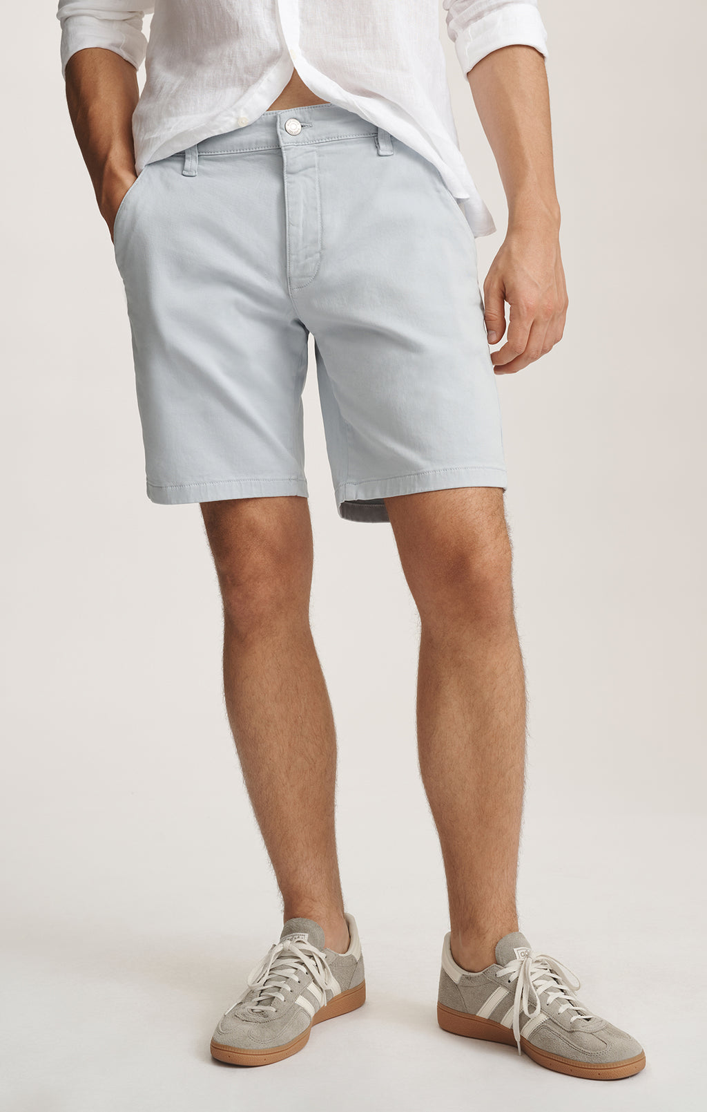 JACOB CROP SHORTS IN ICE BLUE CASUAL TWILL - Mavi Jeans