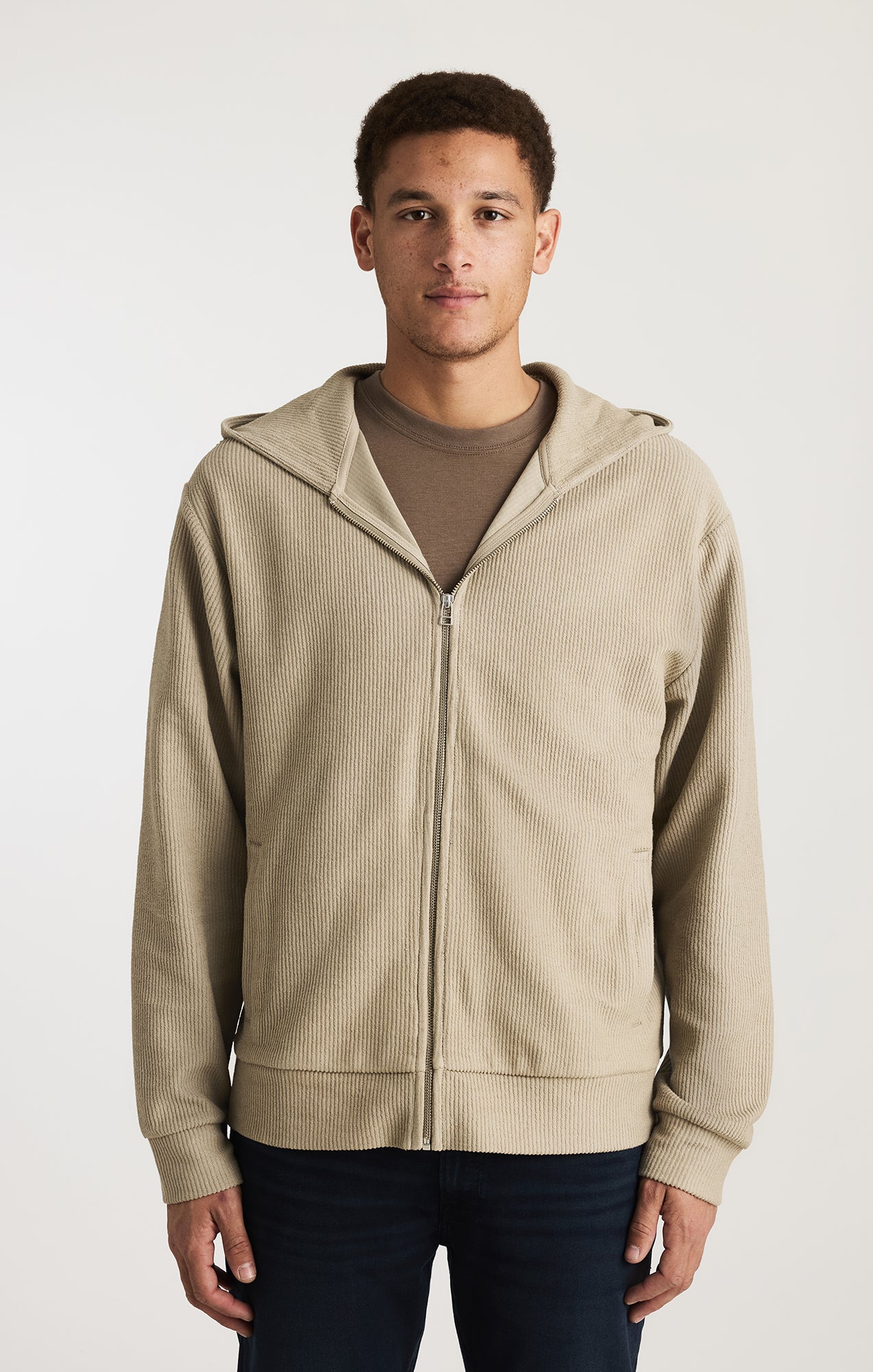 EDITION FULL ZIP HOODIE IN LONDON FOG - Mavi Jeans