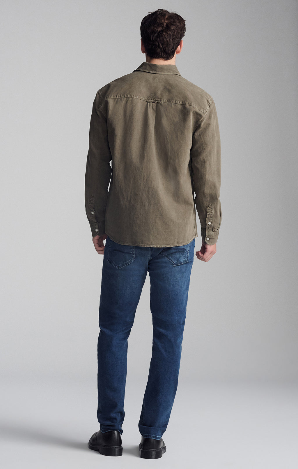 ONE POCKET LONG SLEEVE BUTTON-UP SHIRT IN BUNGEE CORD - Mavi Jeans