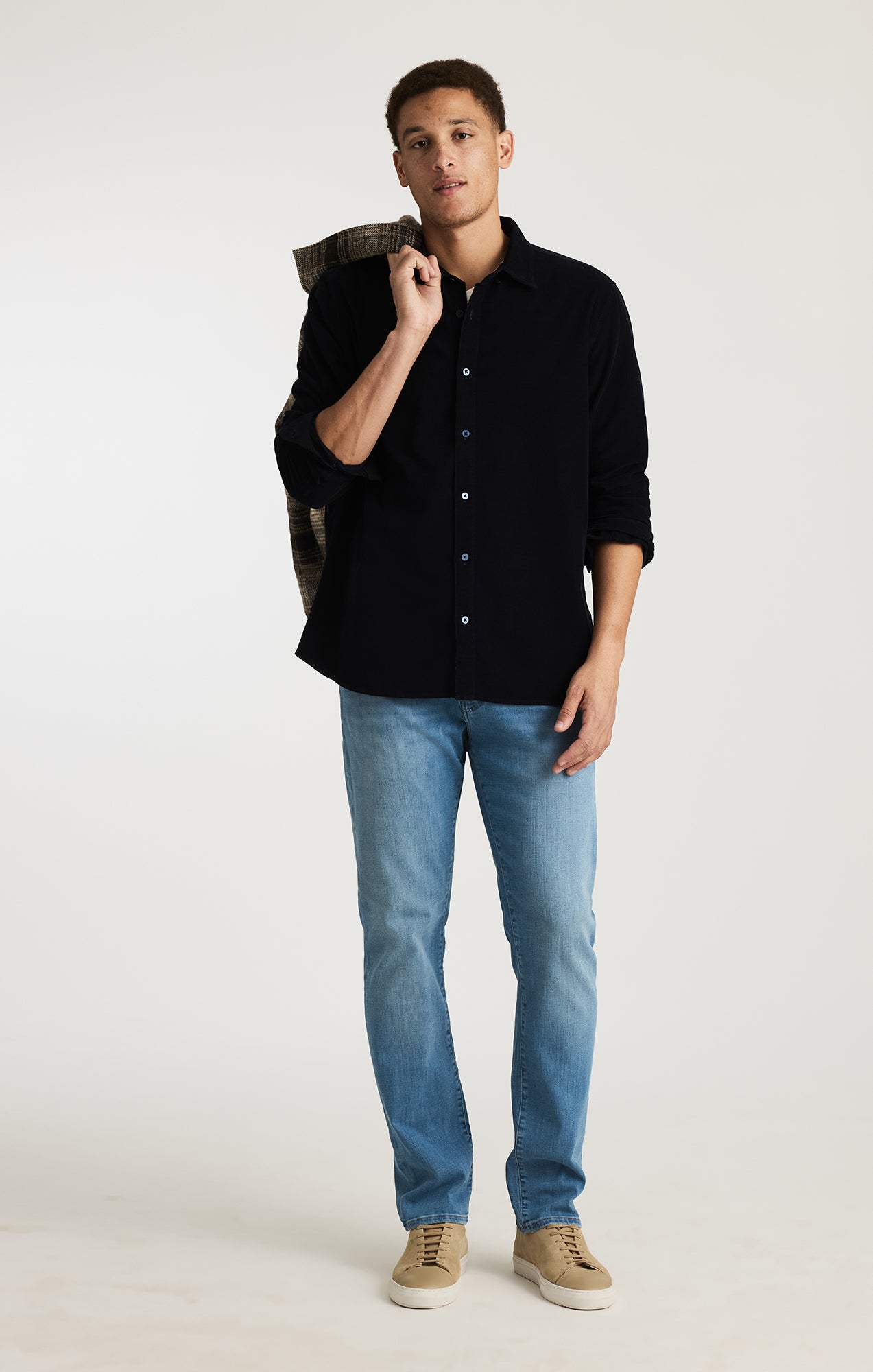 JAKE SLIM LEG IN LIGHT BRUSHED FEATHER BLUE