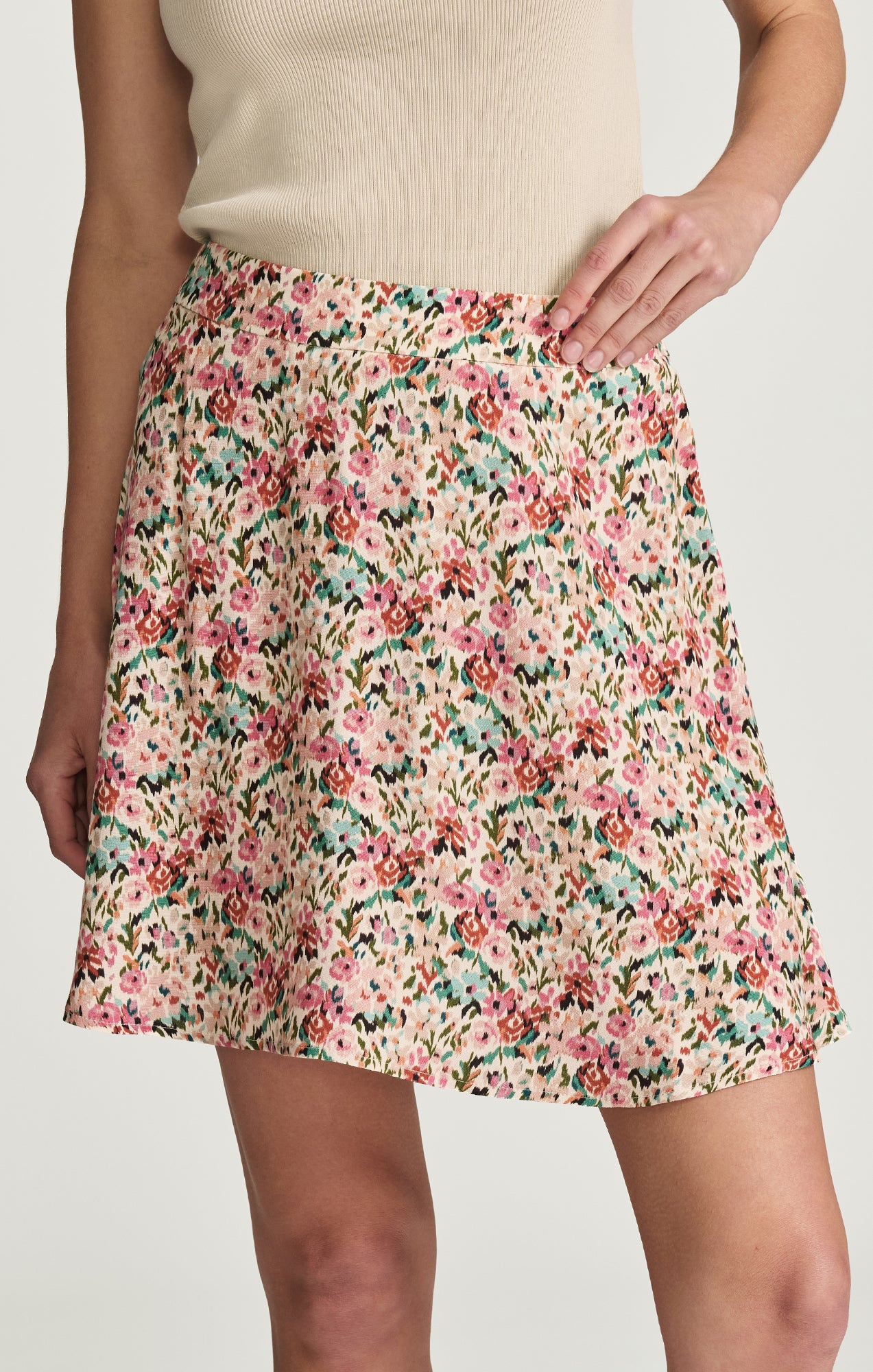 WOVEN MINI SKIRT IN FLOWER PRINT - Mavi Jeans