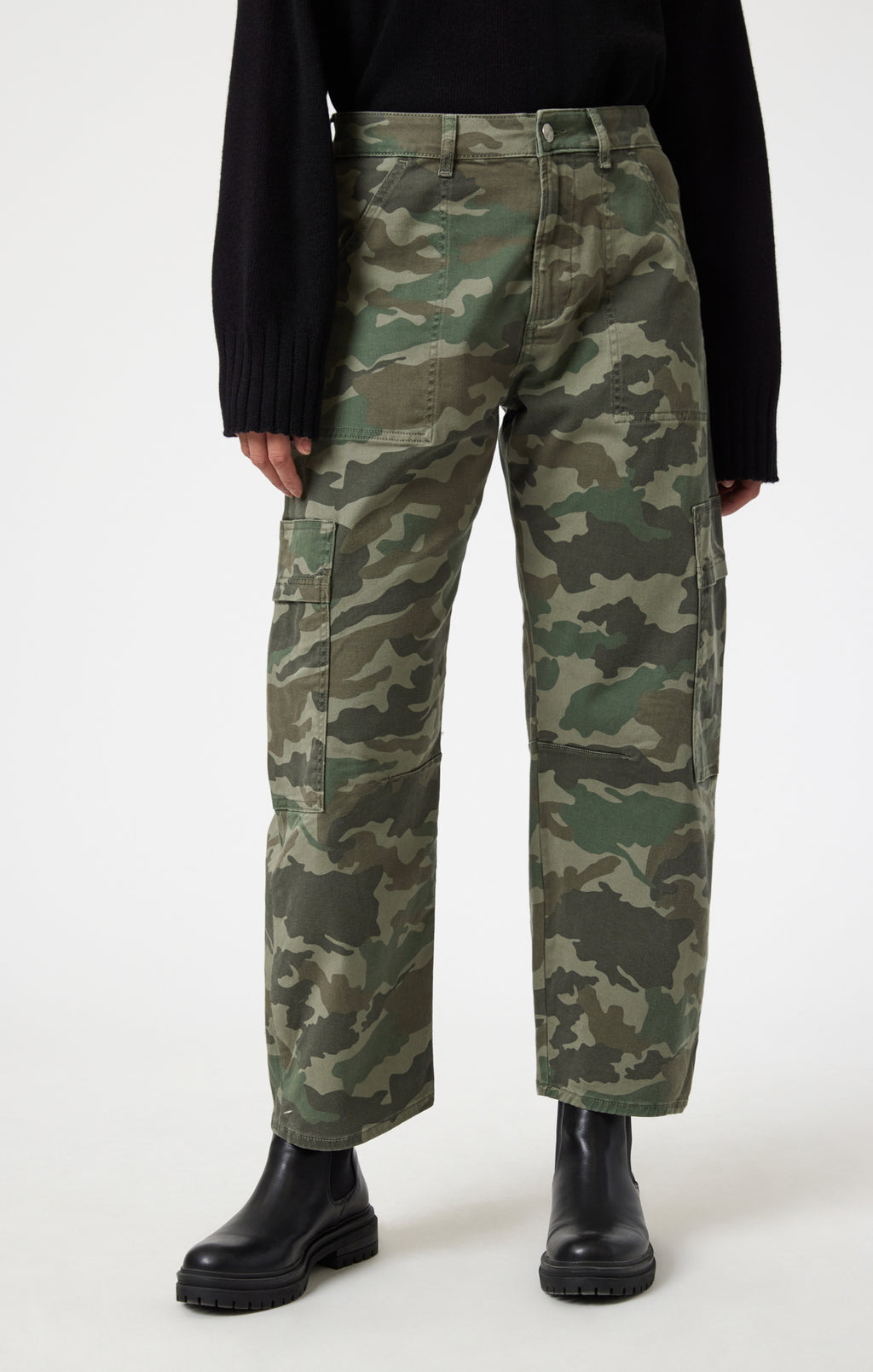 VINNIE BARREL CARGO IN KHAKI CAMO TWILL - Mavi Jeans
