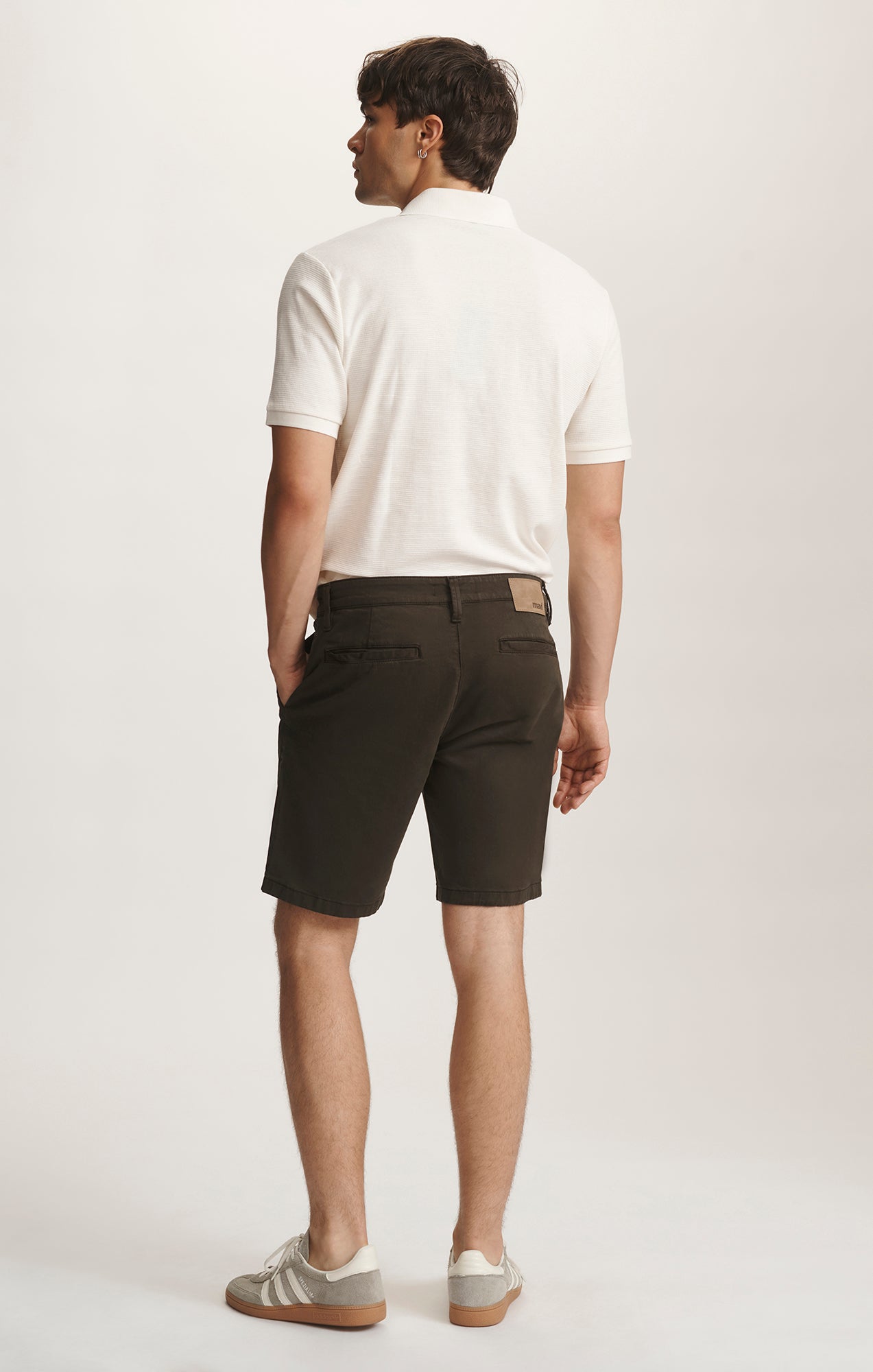JACOB CROP SHORTS IN DARK GREEN TWILL - Mavi Jeans