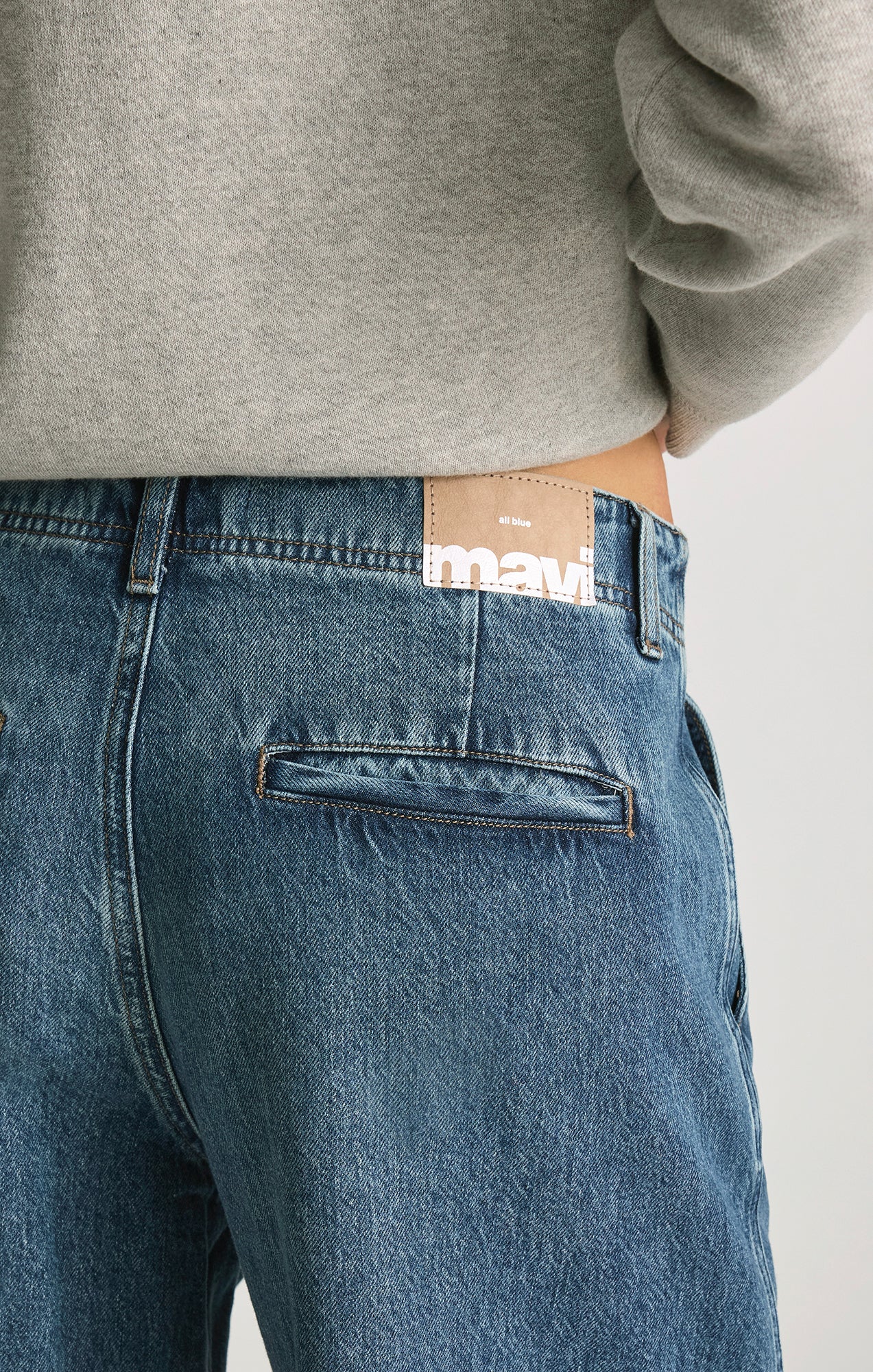 SIENA CHINO WIDE LEG IN DARK SHADED WELL BLUE - Mavi Jeans