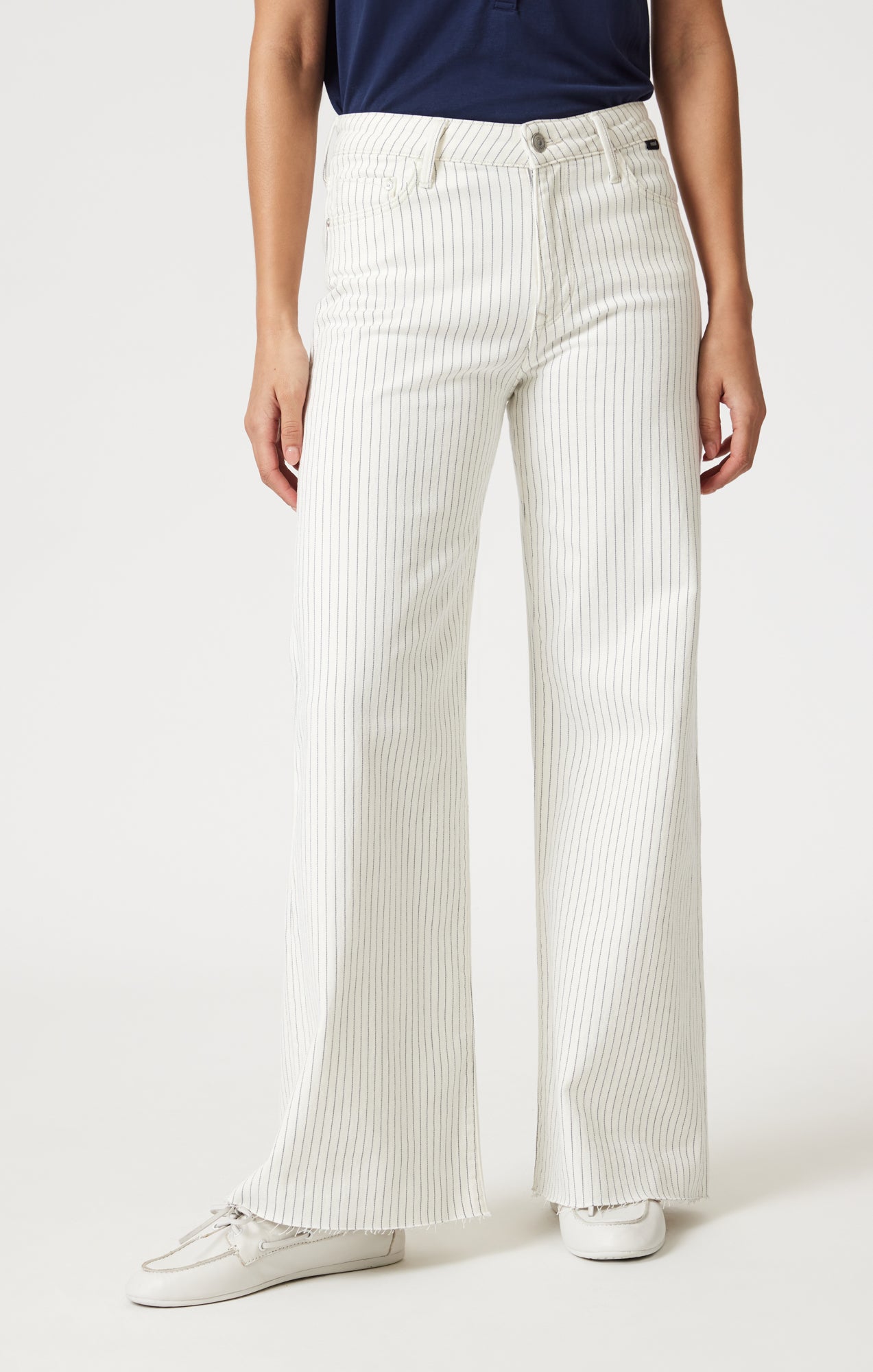 PALOMA WIDE LEG IN OFF-WHITE STRIPE DENIM - Mavi Jeans