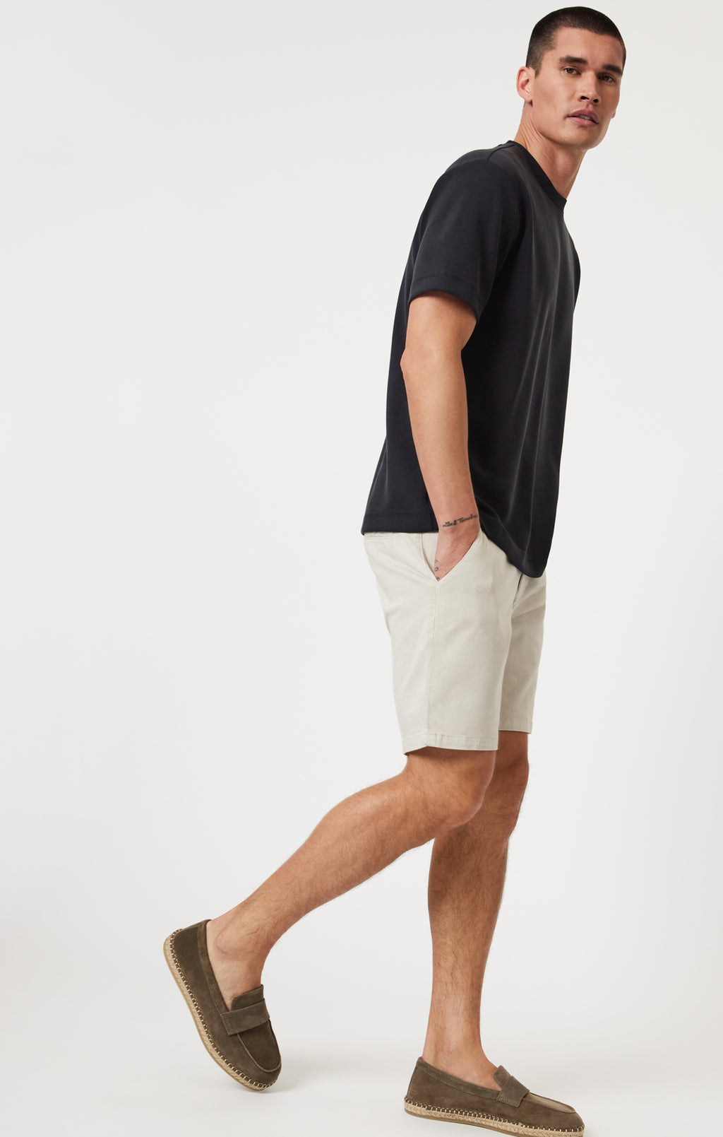 JACOB CROP SHORTS IN FROST CASUAL TWILL - Mavi Jeans