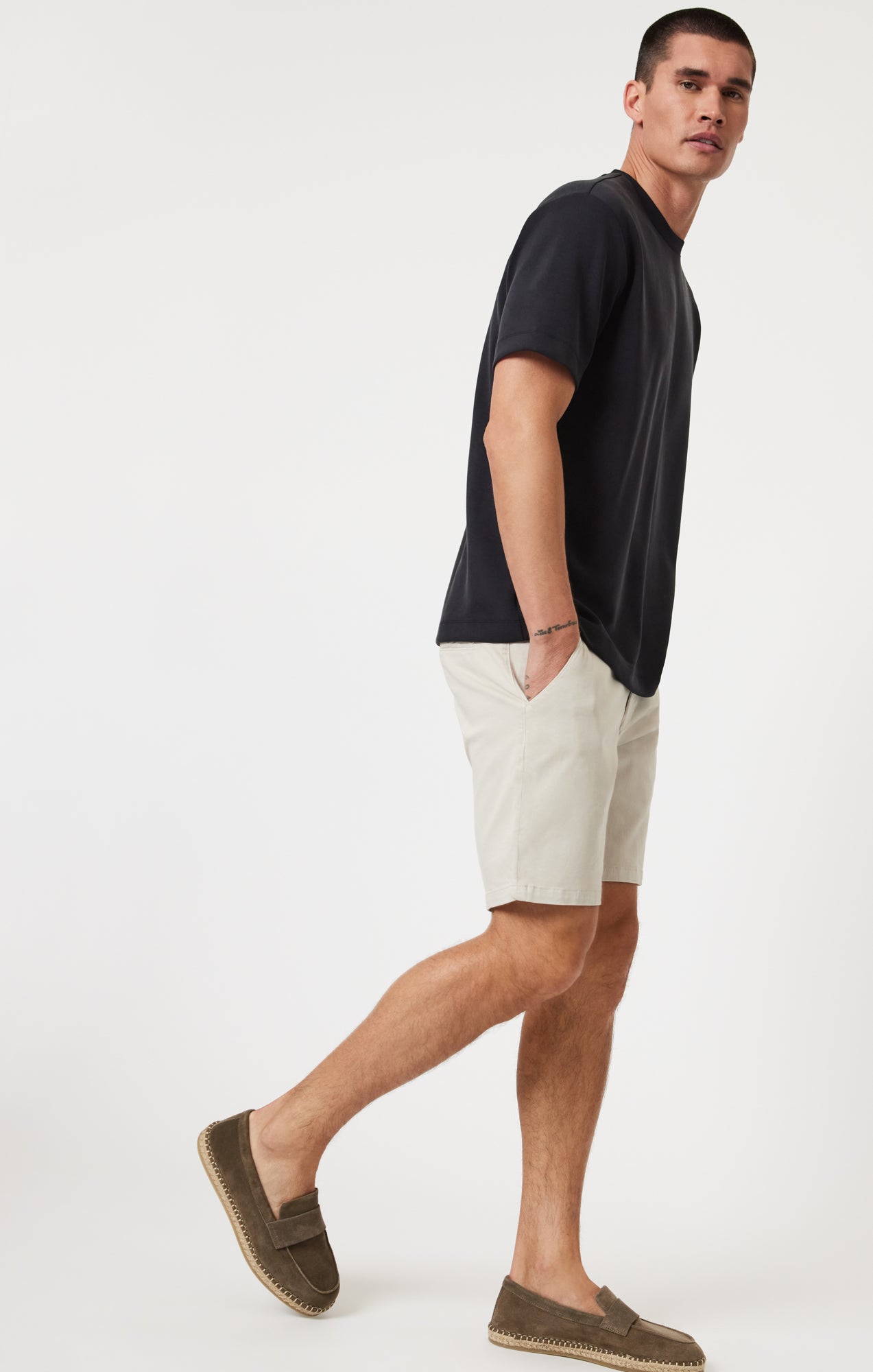 JACOB CROP SHORTS IN FROST CASUAL TWILL - Mavi Jeans