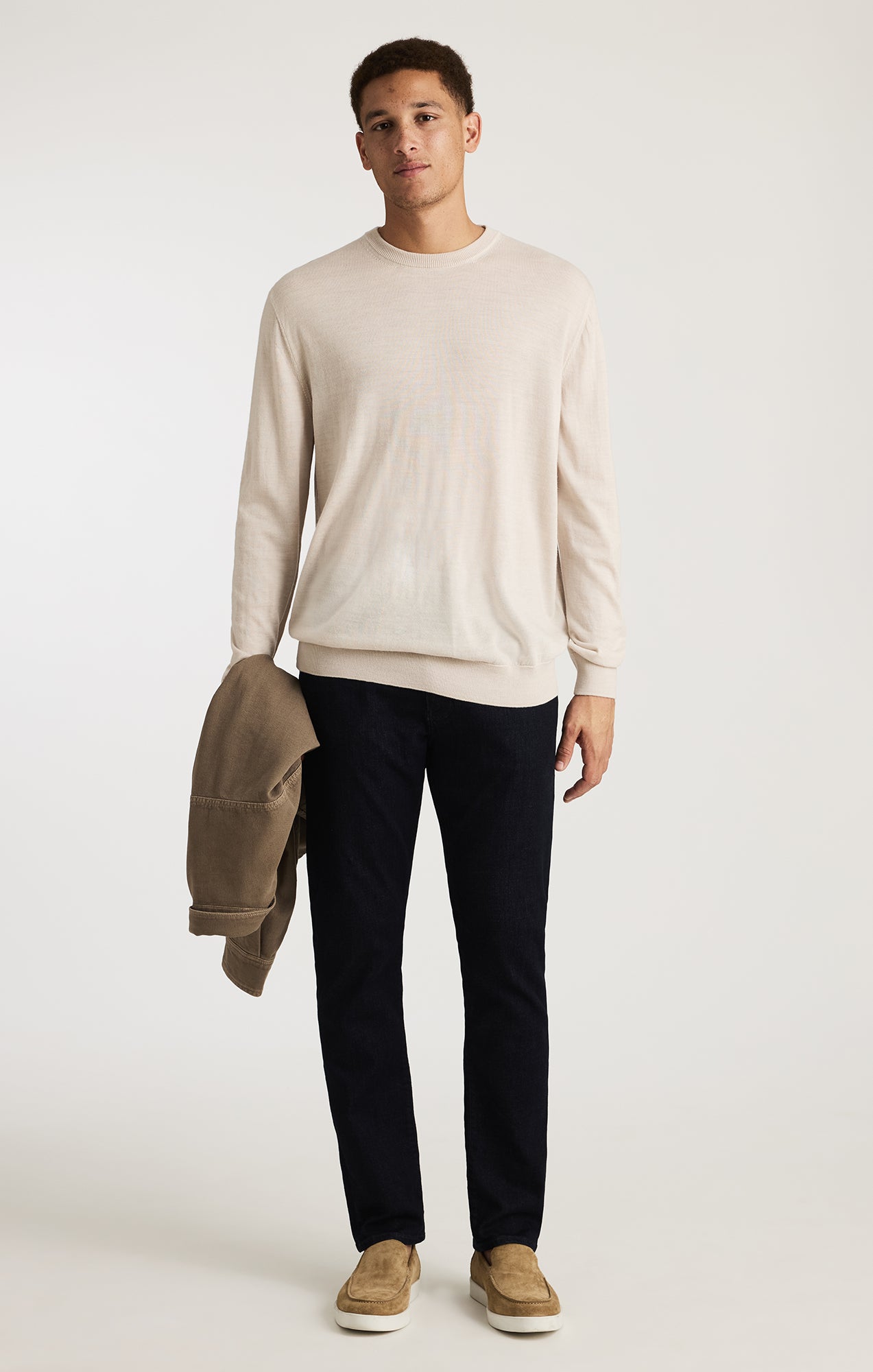 EDITION WOOL CREW NECK SWEATER IN BEIGE
