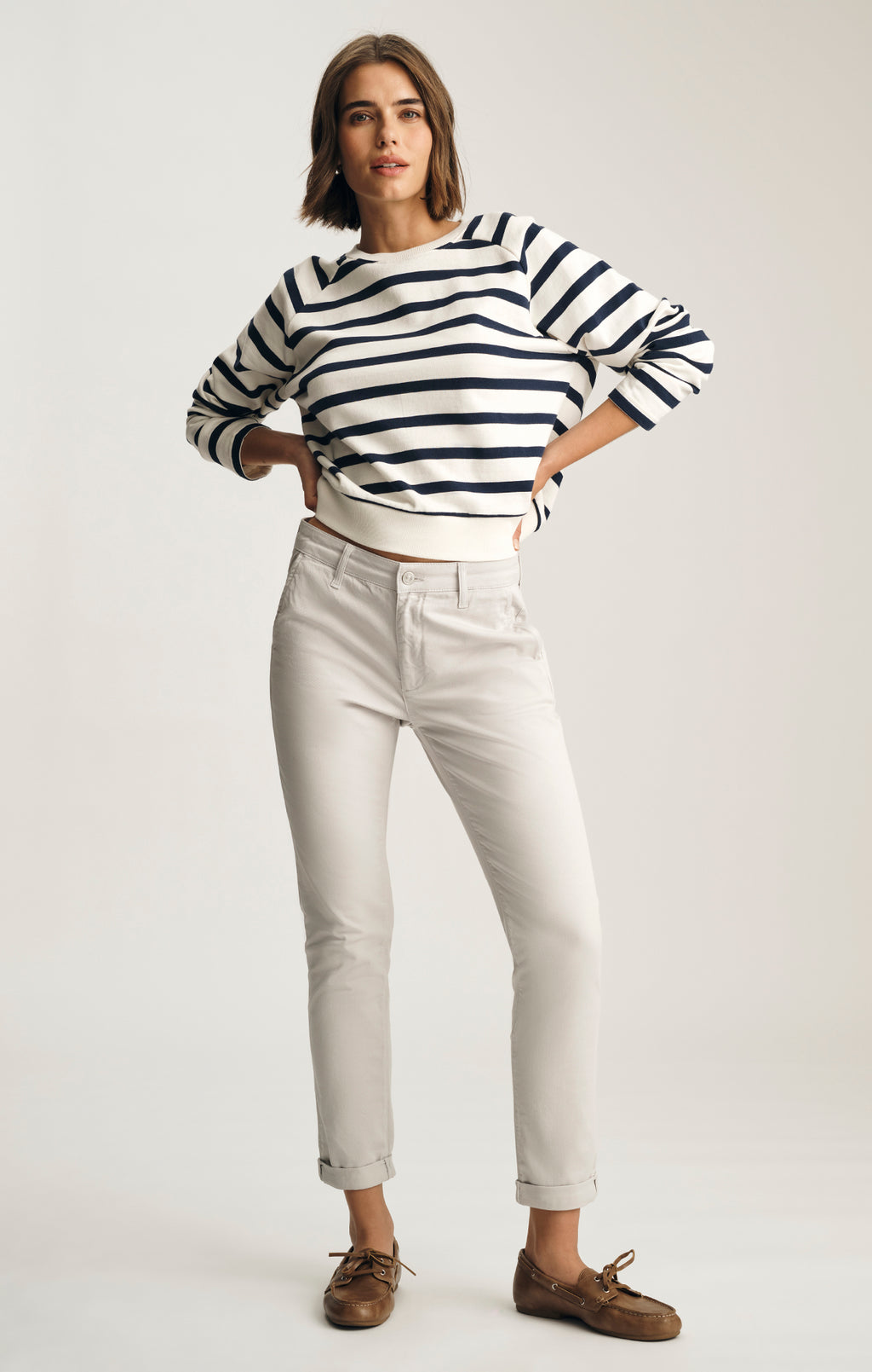 KATHLEEN SLIM CHINO IN PEARLY RIVER TWILL - Mavi Jeans