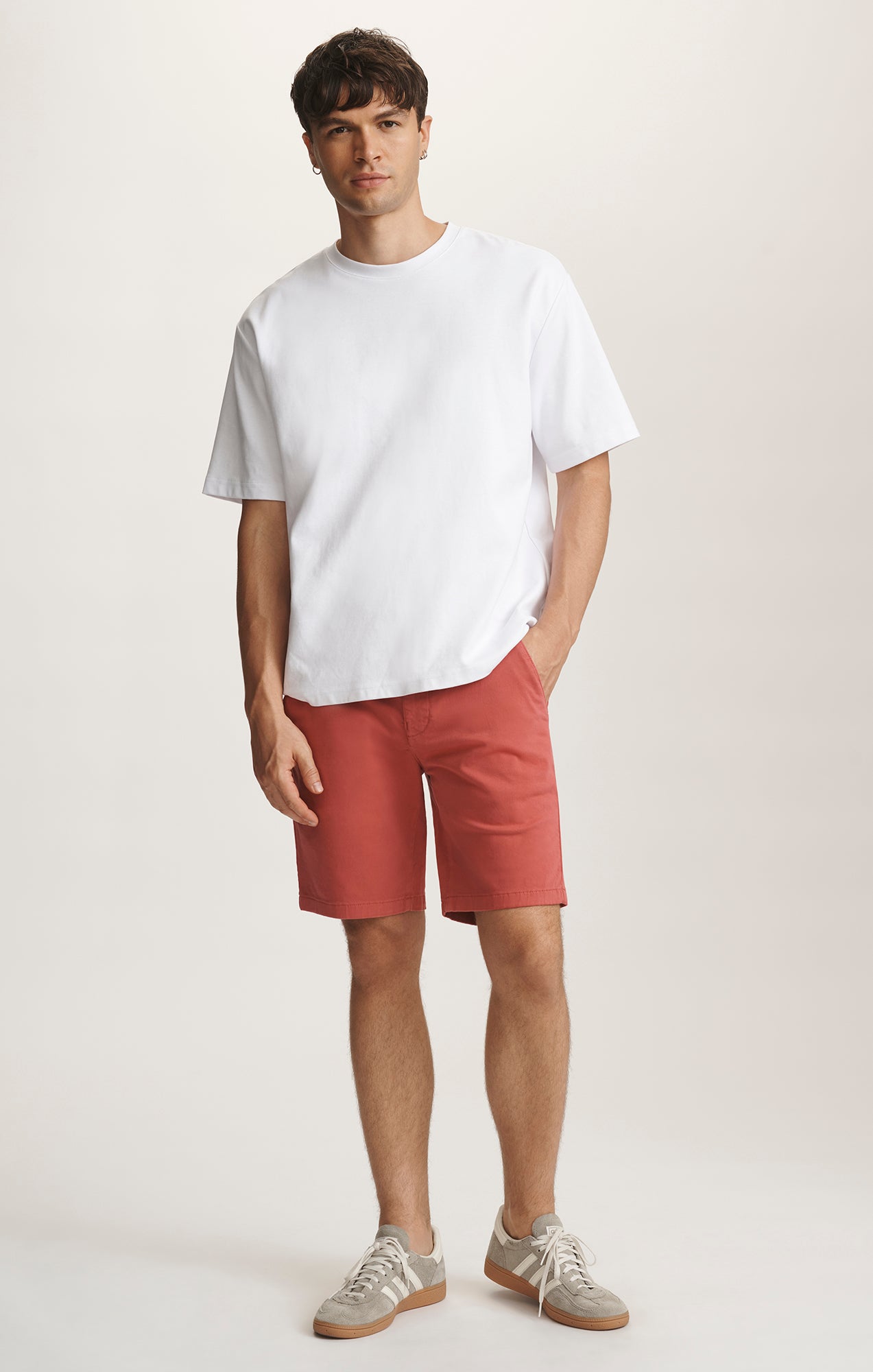 JACOB CROP SHORTS IN BUBBLEGUM CASUAL TWILL - Mavi Jeans