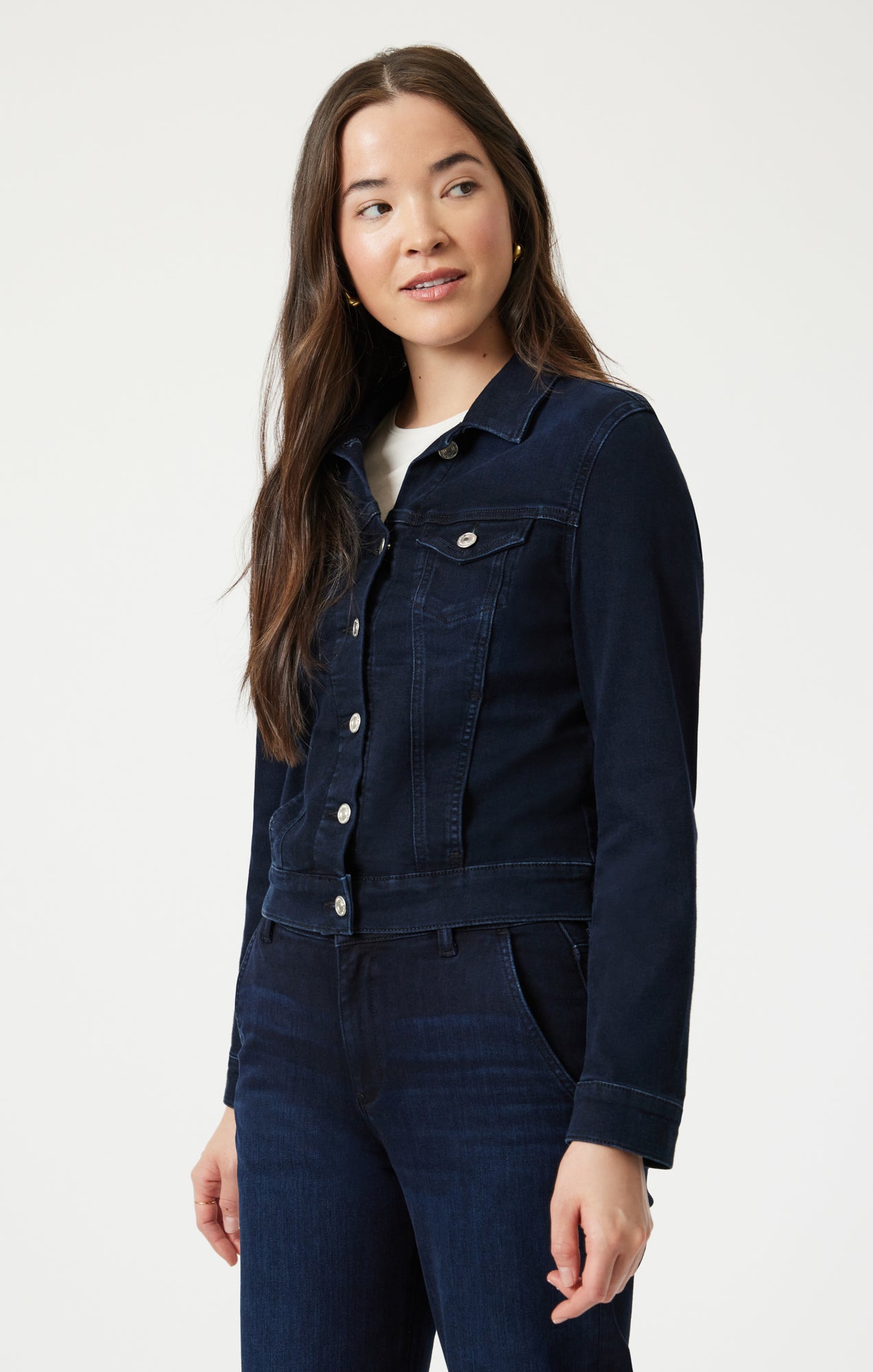 SAMANTHA JACKET IN MIDNIGHT FEATHER BLUE - Mavi Jeans