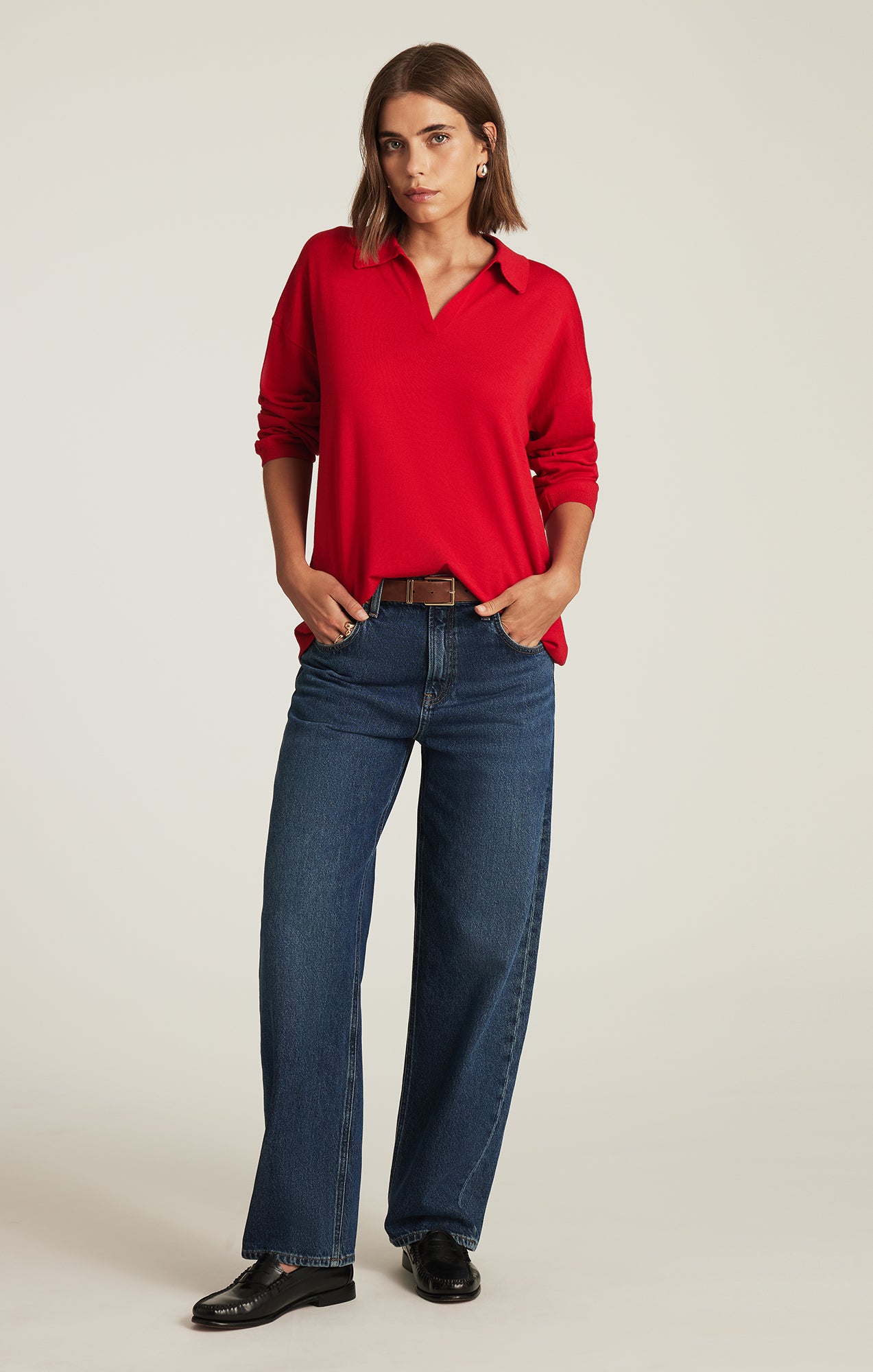 EDITION WOOL PULLOVER SWEATER IN RIO RED - Mavi Jeans