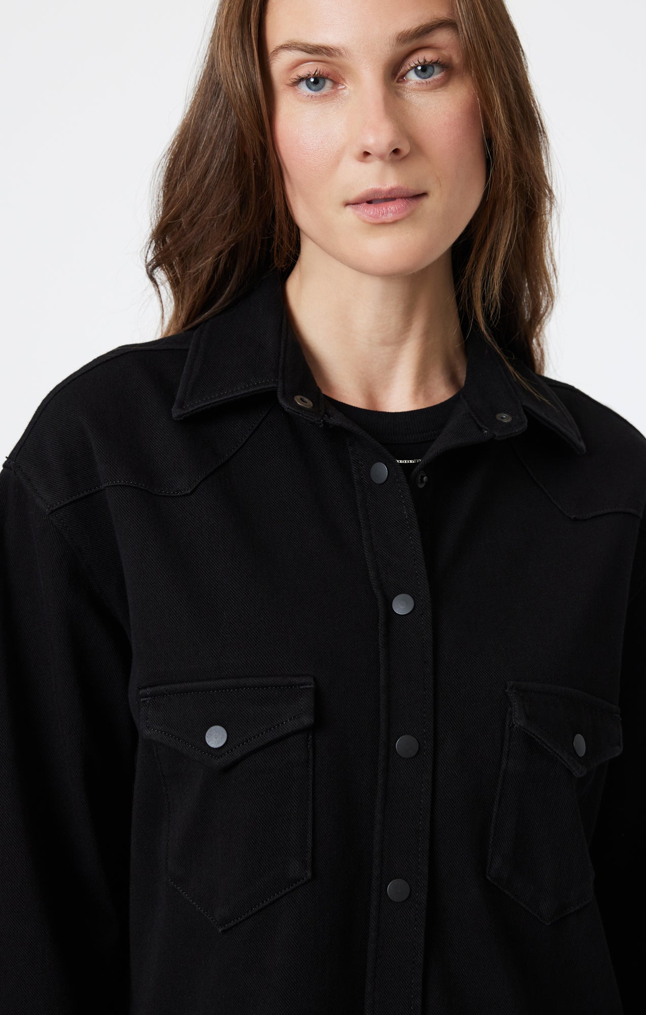 PATRICIA DENIM SHIRT IN SMOKE MOVE - Mavi Jeans