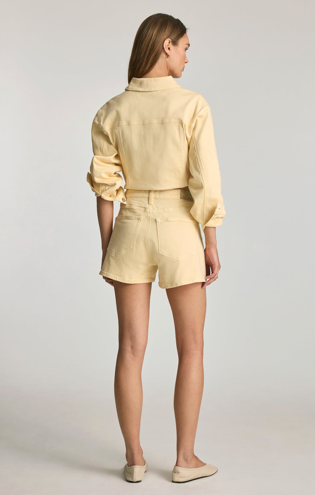 HEIDI SHORTS IN FADED LEMON DENIM - Mavi Jeans