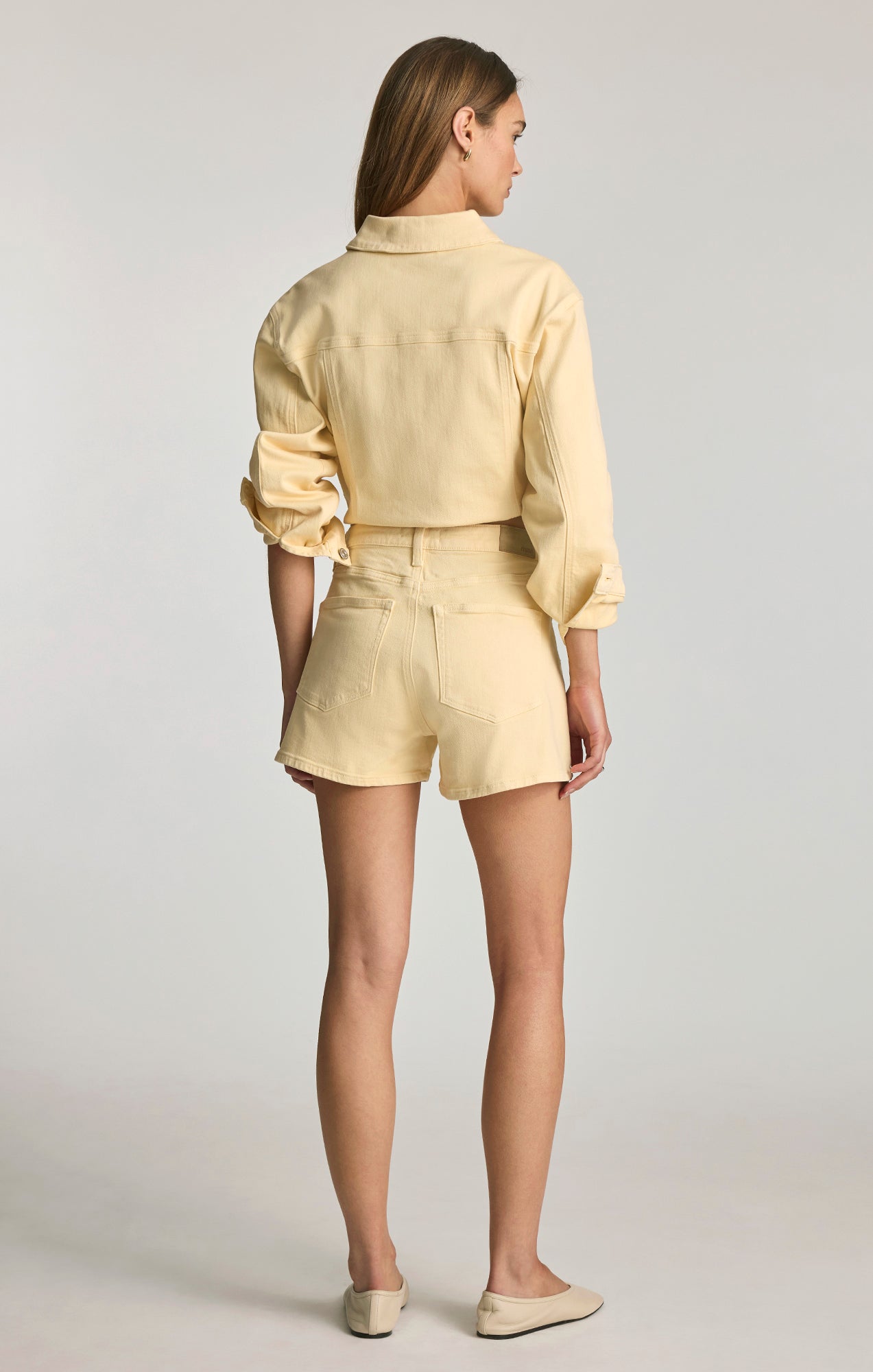 HEIDI SHORTS IN FADED LEMON DENIM - Mavi Jeans