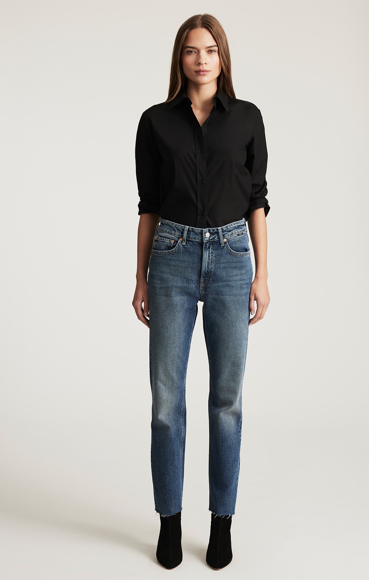 NEW YORK STRAIGHT LEG IN DEEP USED CLASSIC BLUE - Mavi Jeans