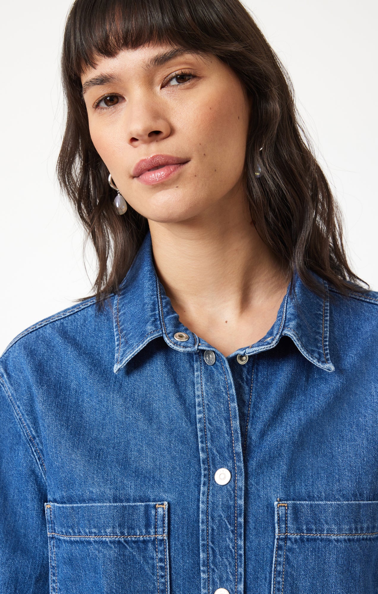 Mavi Women's Alesta Denim Shirt In Dark Classic Blue – Mavi Canada