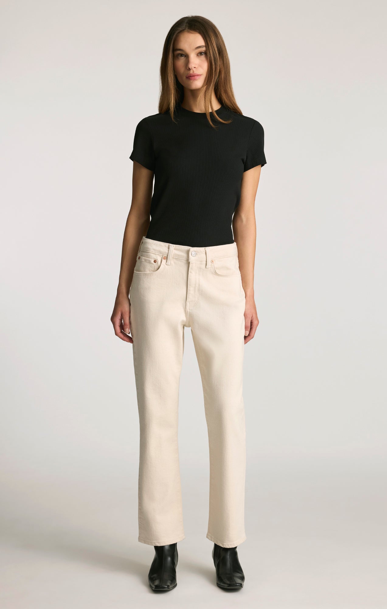 Mavi Women's New York Straight Leg In Natural Ecru Denim – Mavi Canada