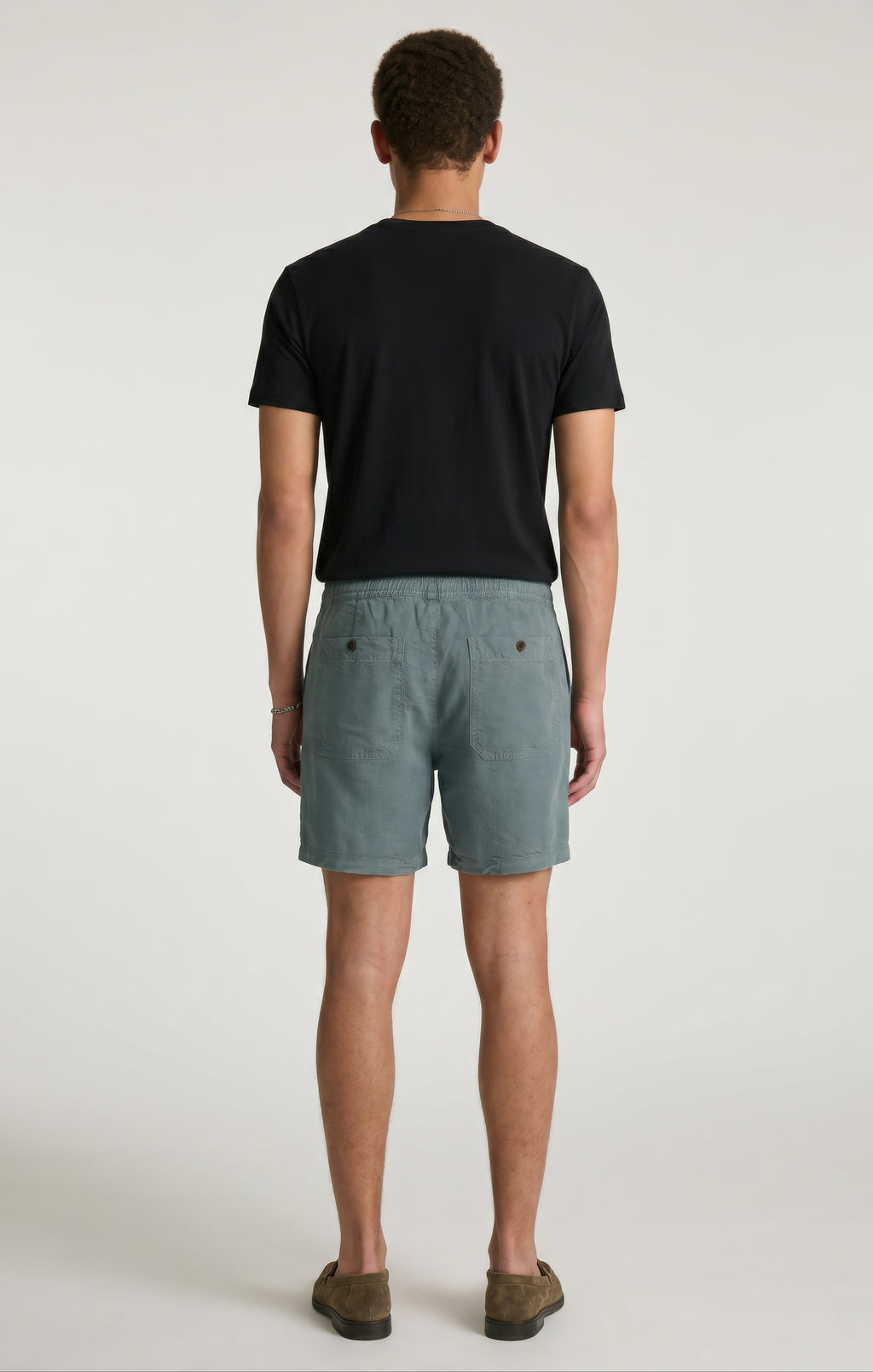 DAXON SHORTS IN TEAL LINEN - Mavi Jeans