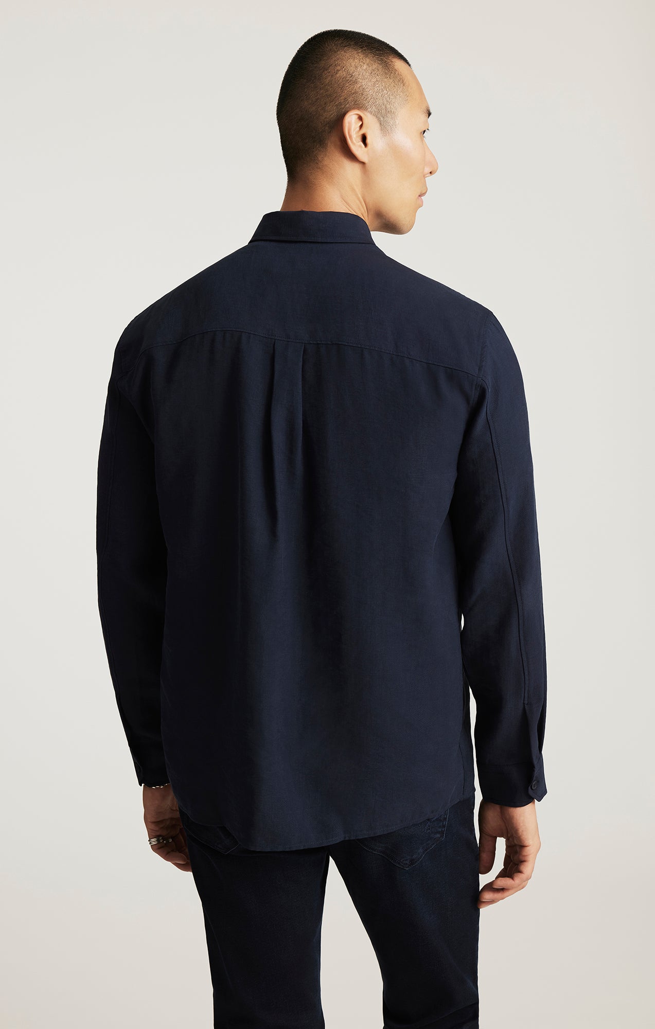 EDITION LONG SLEEVE BUTTON-UP SHIRT IN TOTAL ECLIPSE - Mavi Jeans