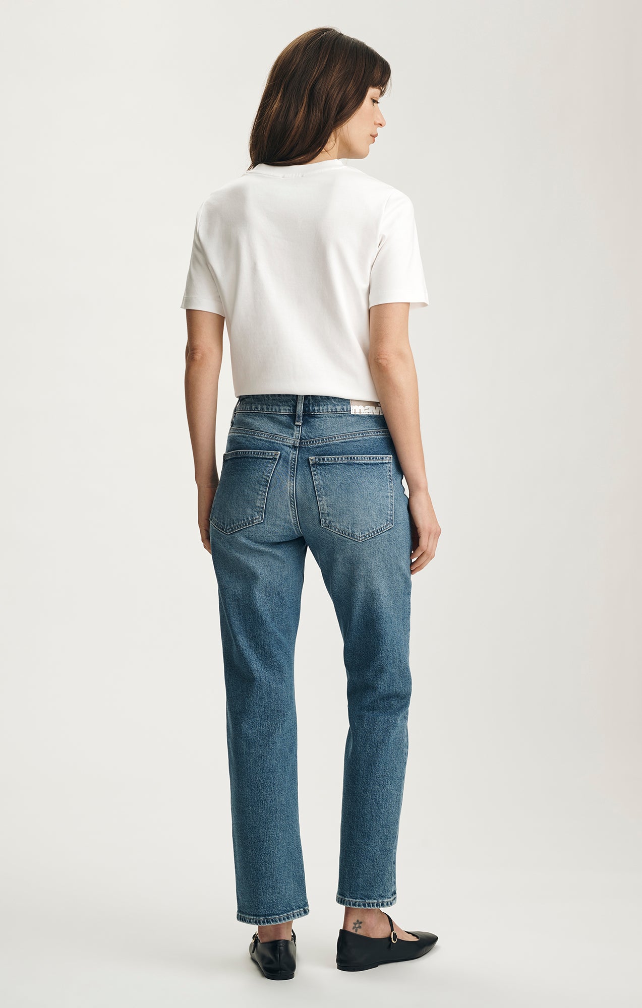 NEW YORK STRAIGHT LEG IN MID BRUSHED CLASSIC BLUE - Mavi Jeans