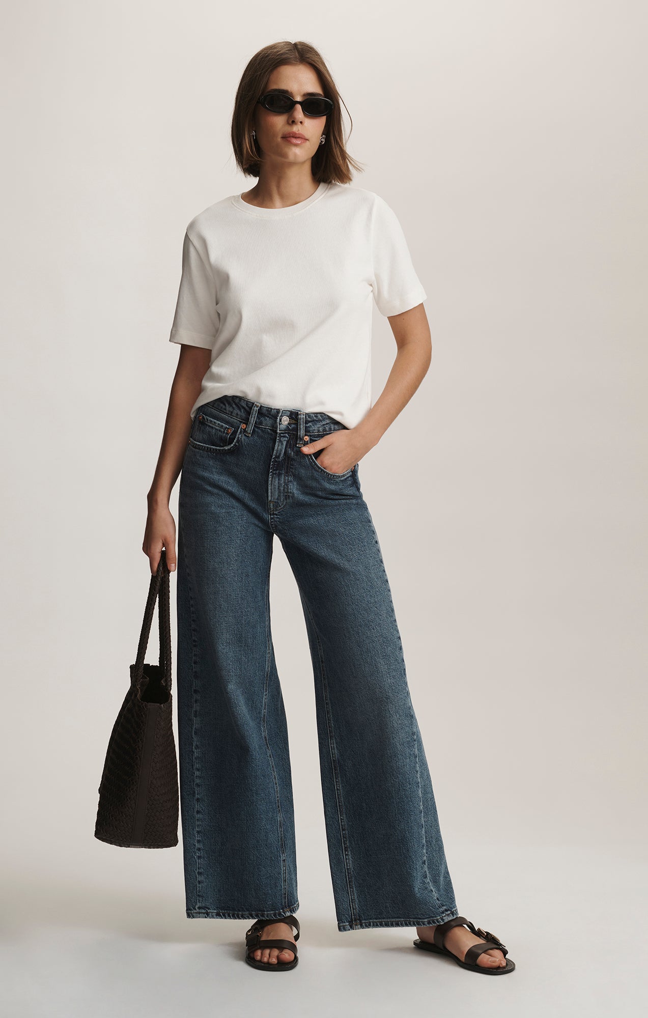 SIENA WIDE LEG IN DARK USED CLASSIC BLUE - Mavi Jeans