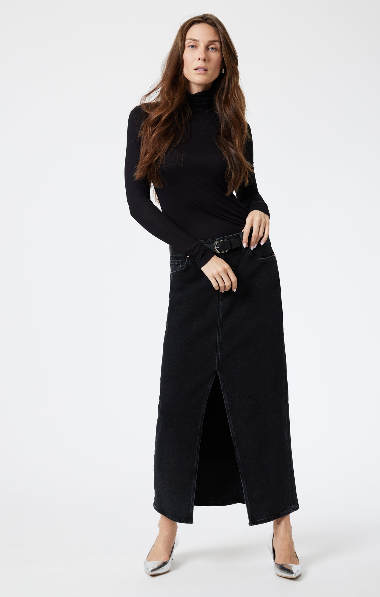 Mavi Women's Milena Denim Skirt In Dark Smoke Denim – Mavi Canada