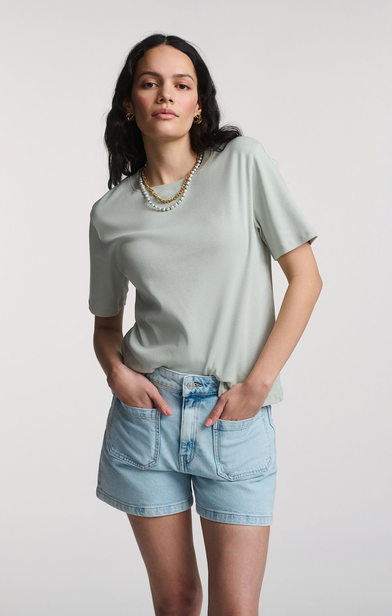 ERIN MARINE SHORTS IN BLEACHED 90's - Mavi Jeans