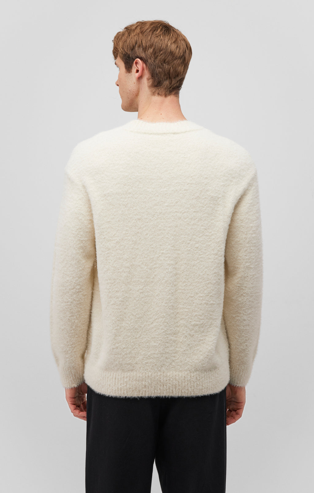 FUZZY SWEATER IN ALMOND MILK - Mavi Jeans