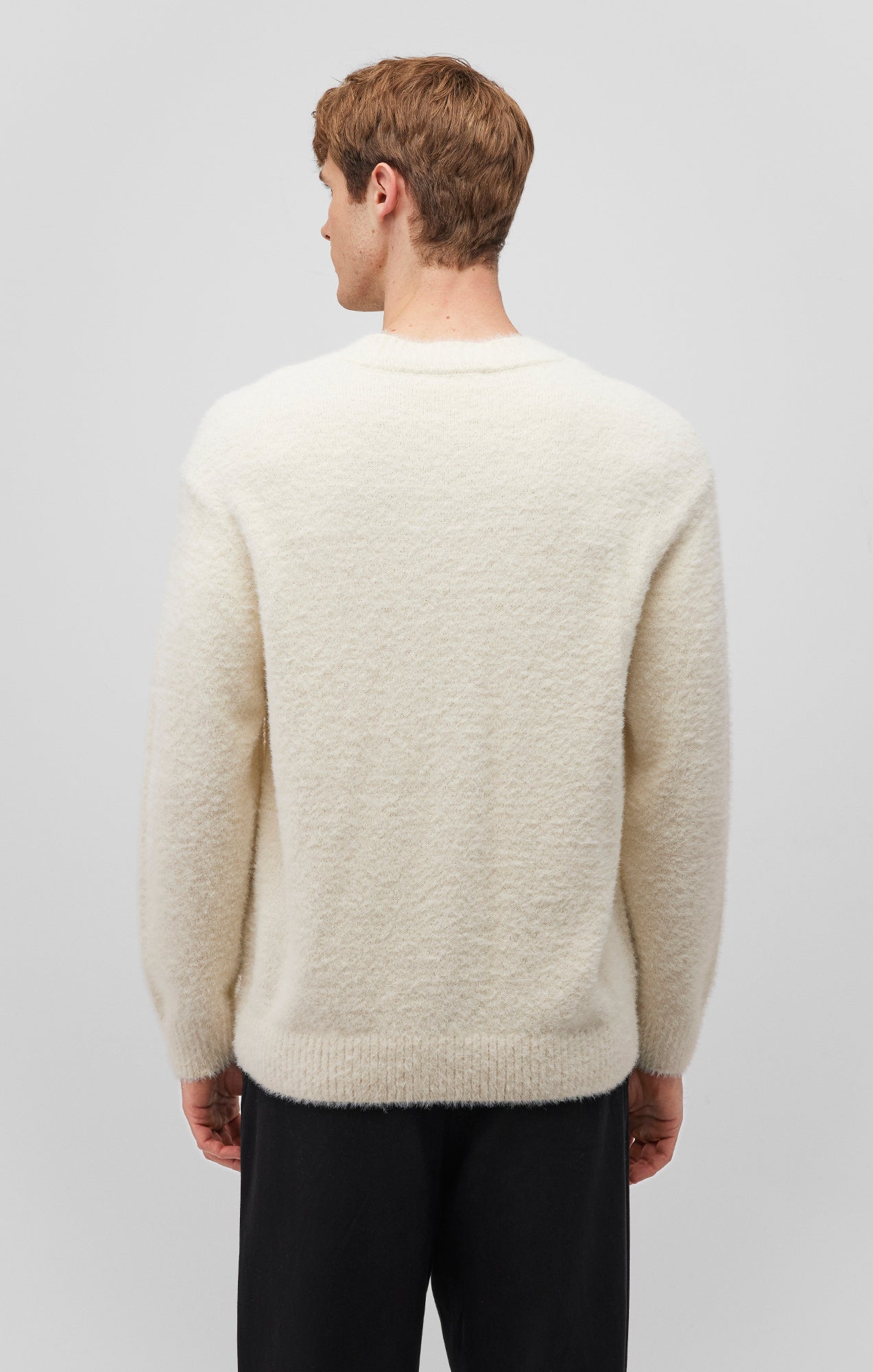 FUZZY SWEATER IN ALMOND MILK - Mavi Jeans