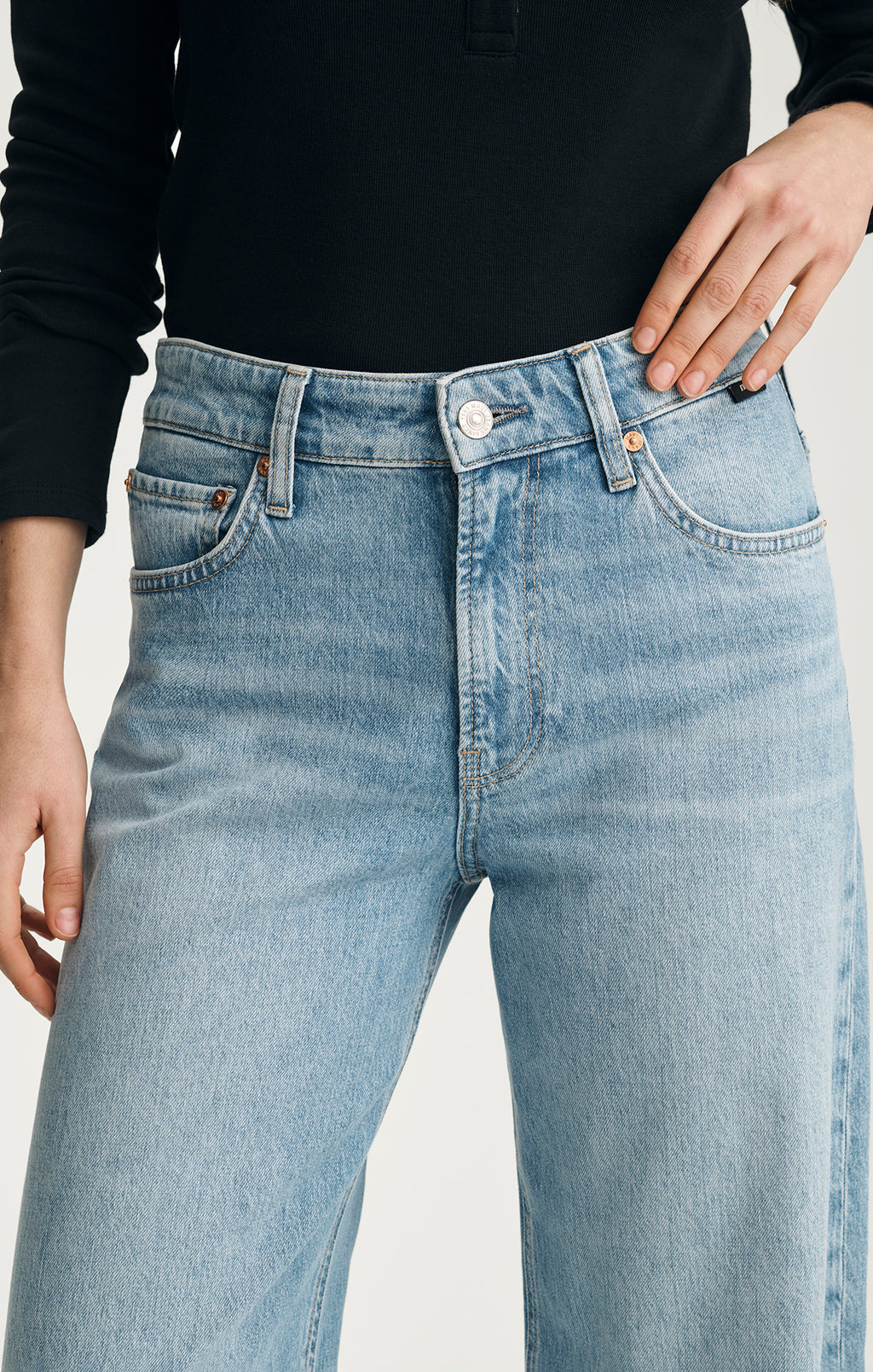 FLORIDA WIDE LEG IN BLEACHED CLASSIC BLUE - Mavi Jeans