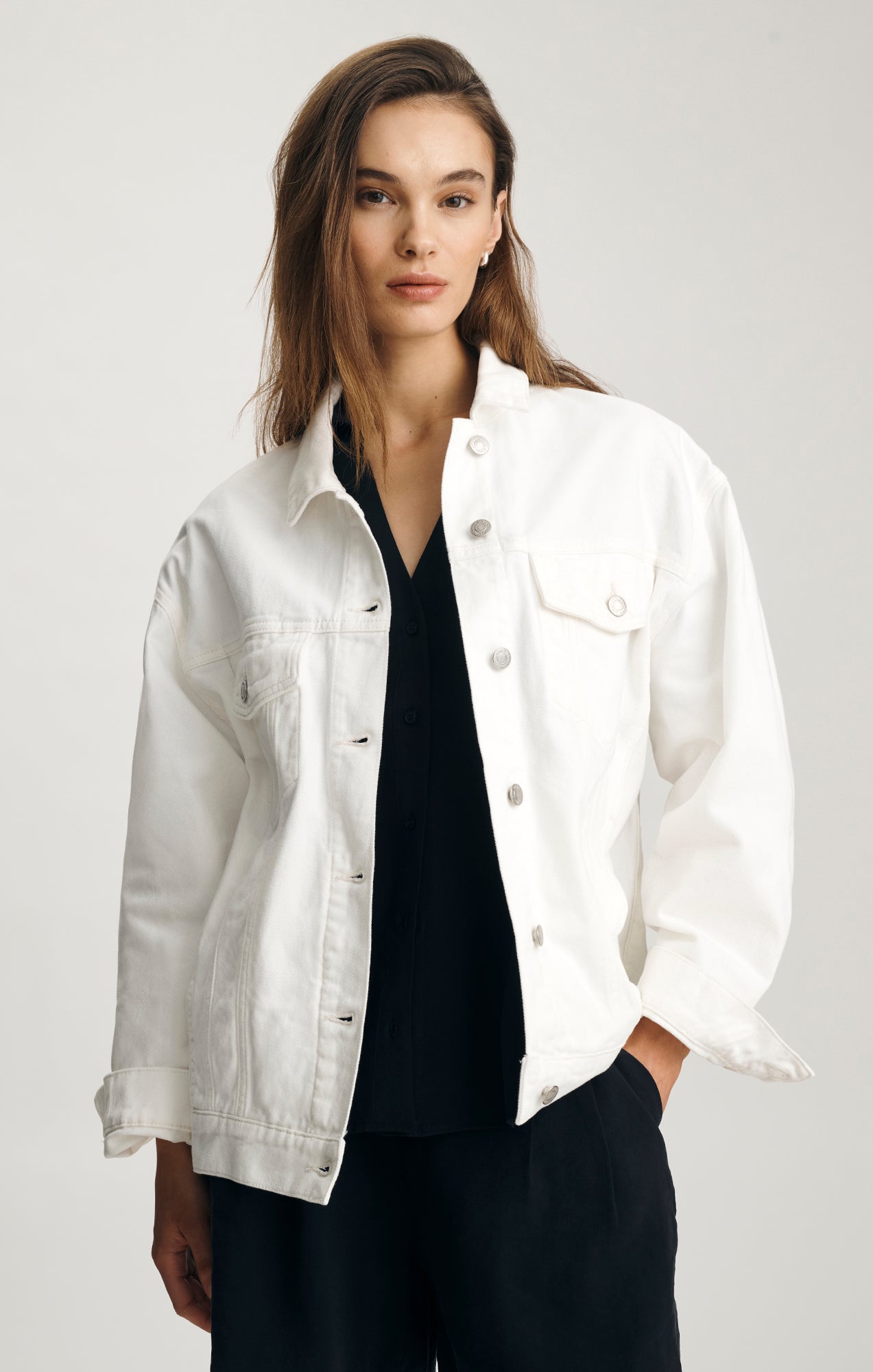 LUNA DENIM JACKET IN OFF WHITE DENIM - Mavi Jeans