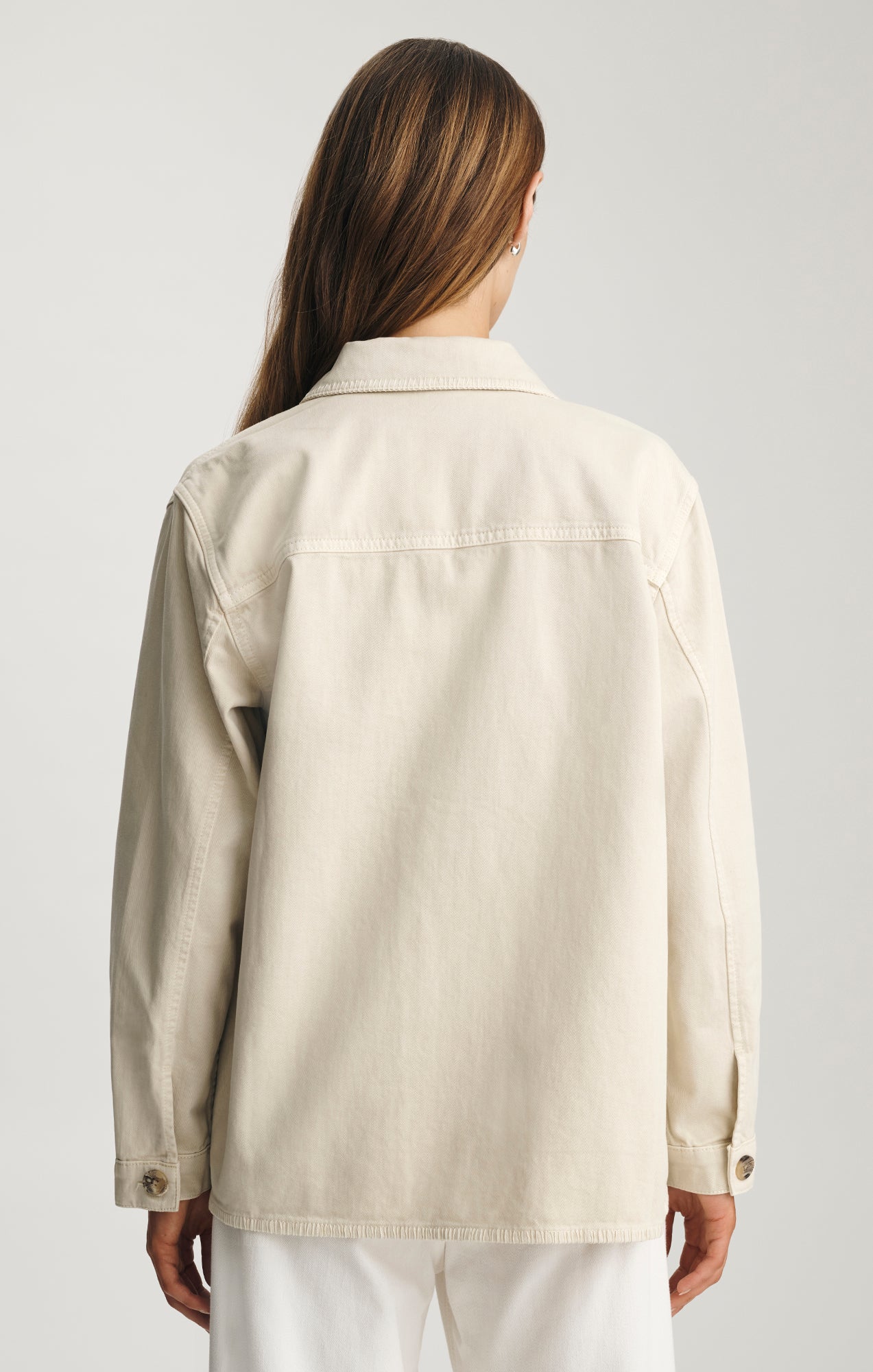 UTILITY OVERSHIRT IN OYSTER GRAY - Mavi Jeans