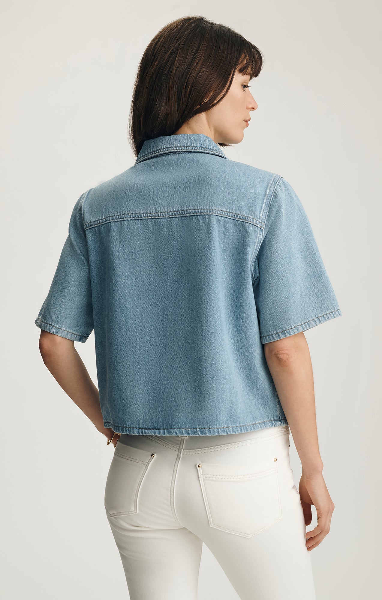 DAFNE DENIM SHIRT IN LIGHT GOLD PREMIUM - Mavi Jeans