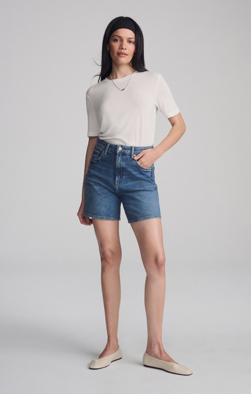 HEIDI LONG SHORTS IN DARK 90'S - Mavi Jeans