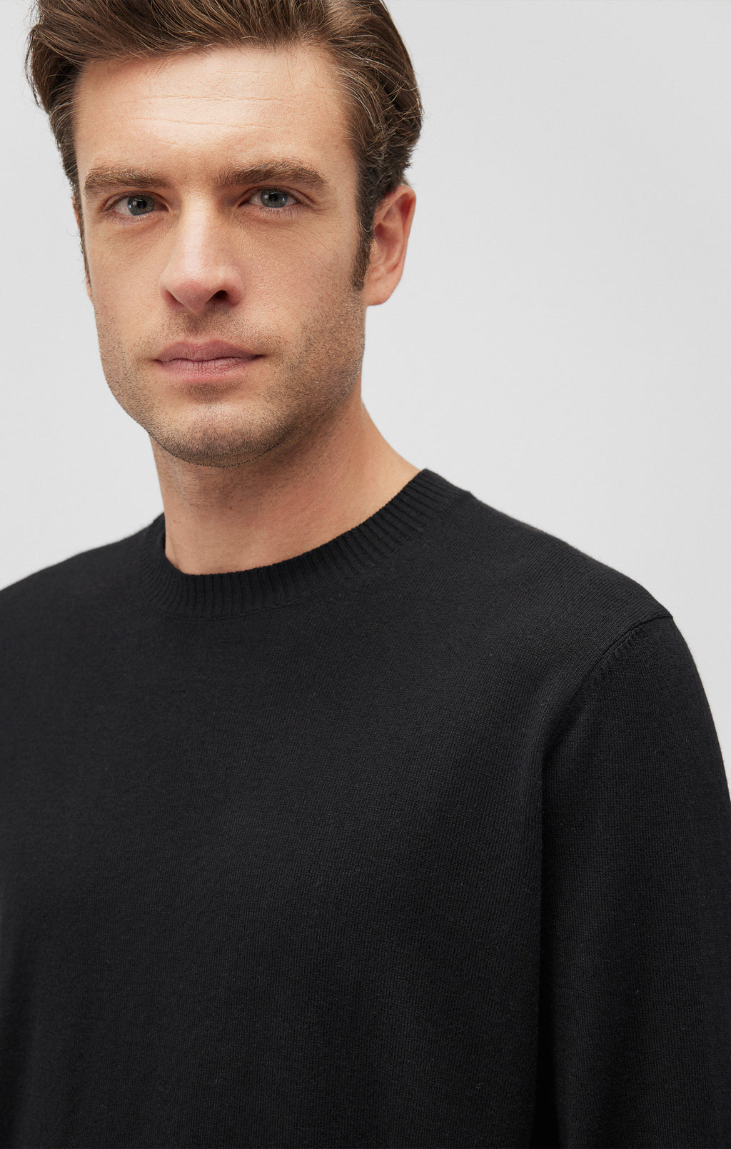 CREW NECK SWEATER IN BLACK - Mavi Jeans
