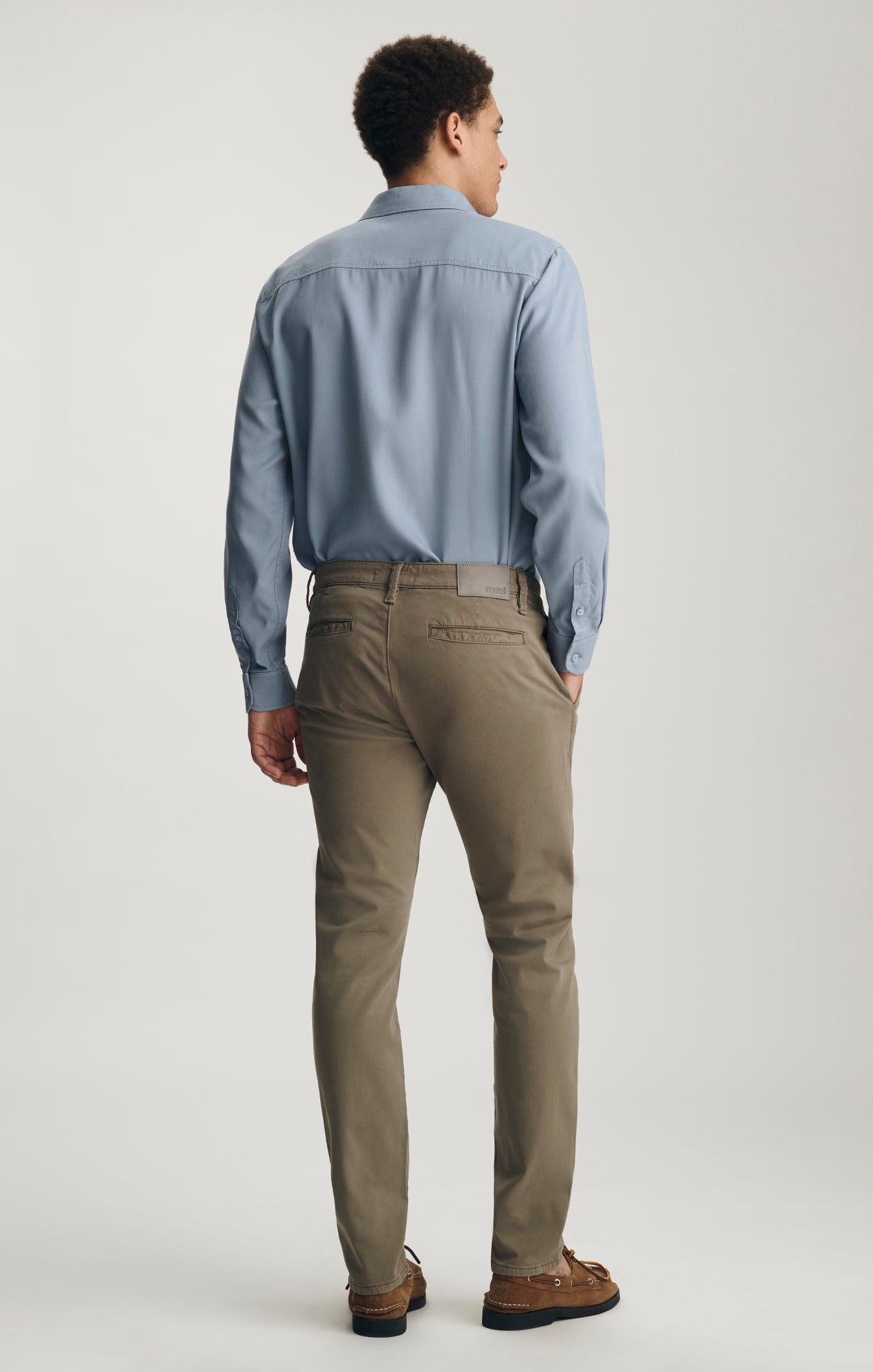 MILTON SLIM STRAIGHT CHINO IN OIL GREEN TWILL - Mavi Jeans