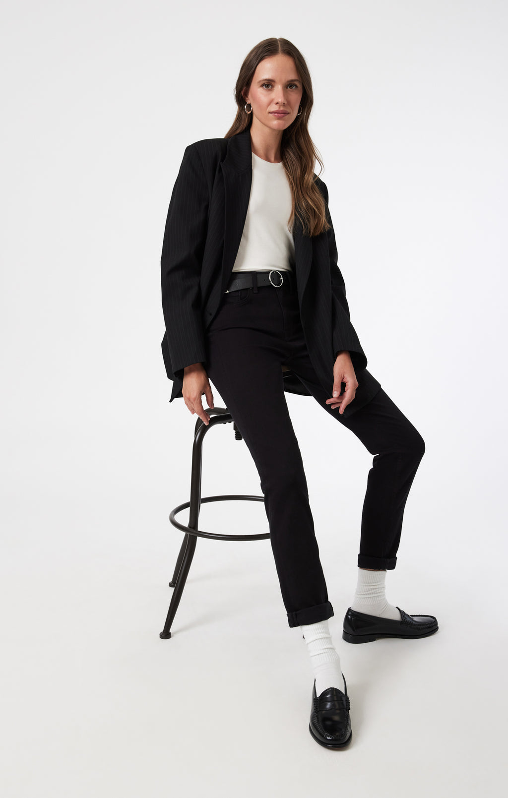 KATHLEEN SLIM BOYFRIEND IN BLACK FEATHER BLUE - Mavi Jeans