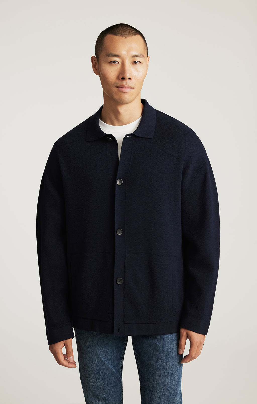 POCKET CARDIGAN IN TOTAL ECLIPSE - Mavi Jeans