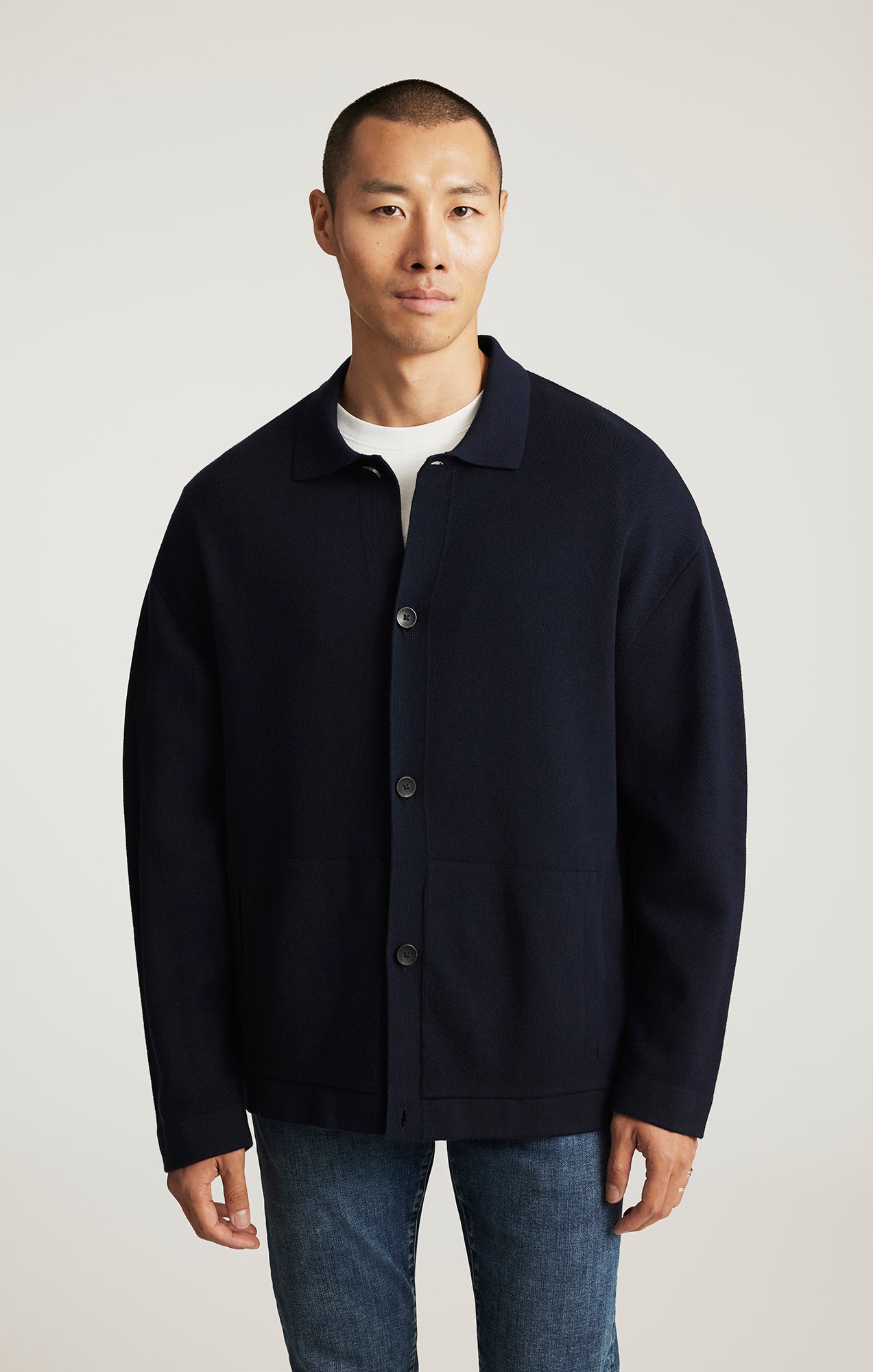 POCKET CARDIGAN IN TOTAL ECLIPSE - Mavi Jeans