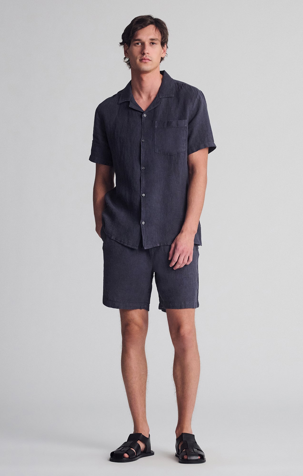 LINEN SHORT SLEEVE SHIRT IN PERISCOPE - Mavi Jeans
