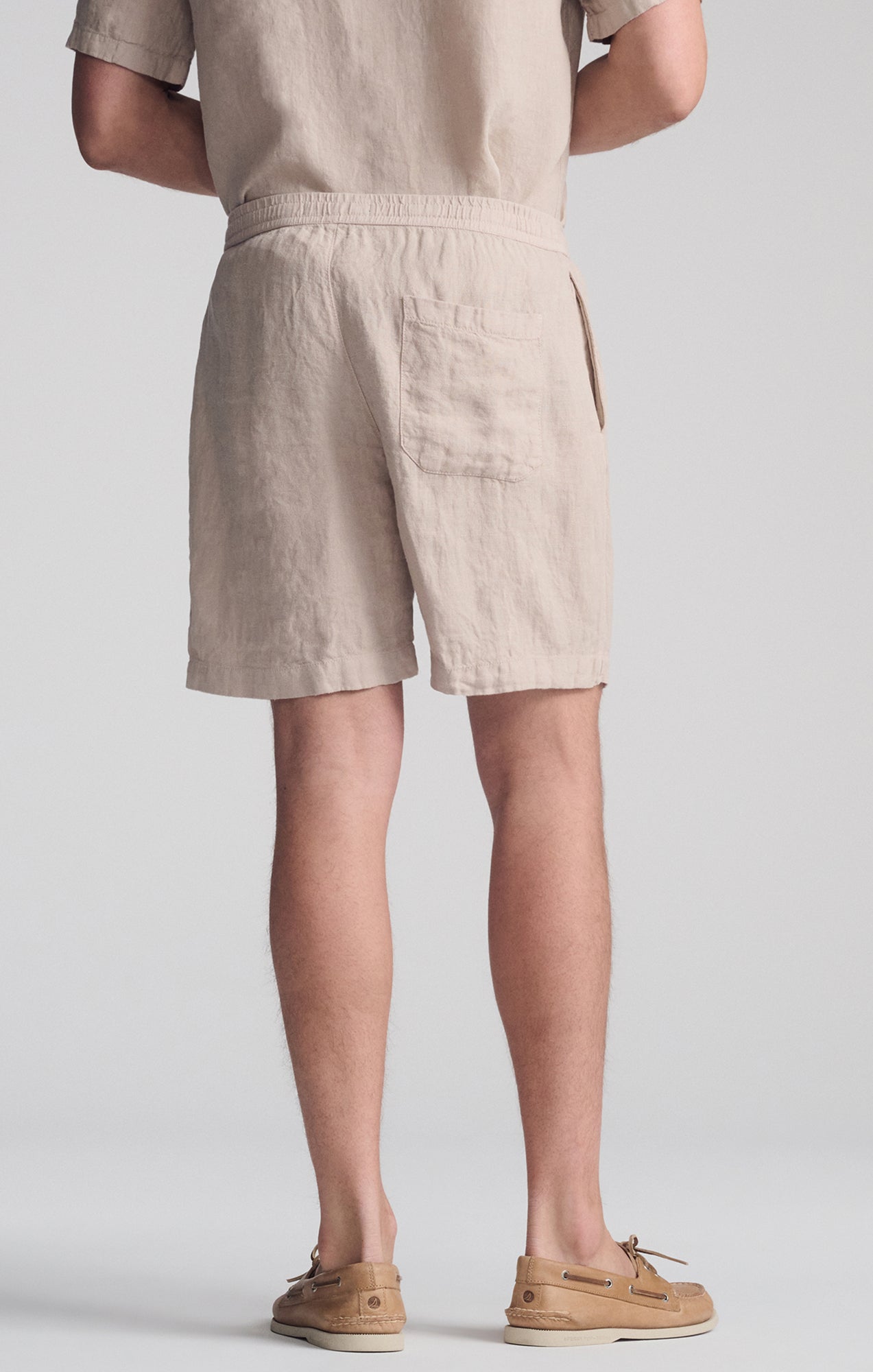 LINEN POCKET SHORTS IN SAND - Mavi Jeans