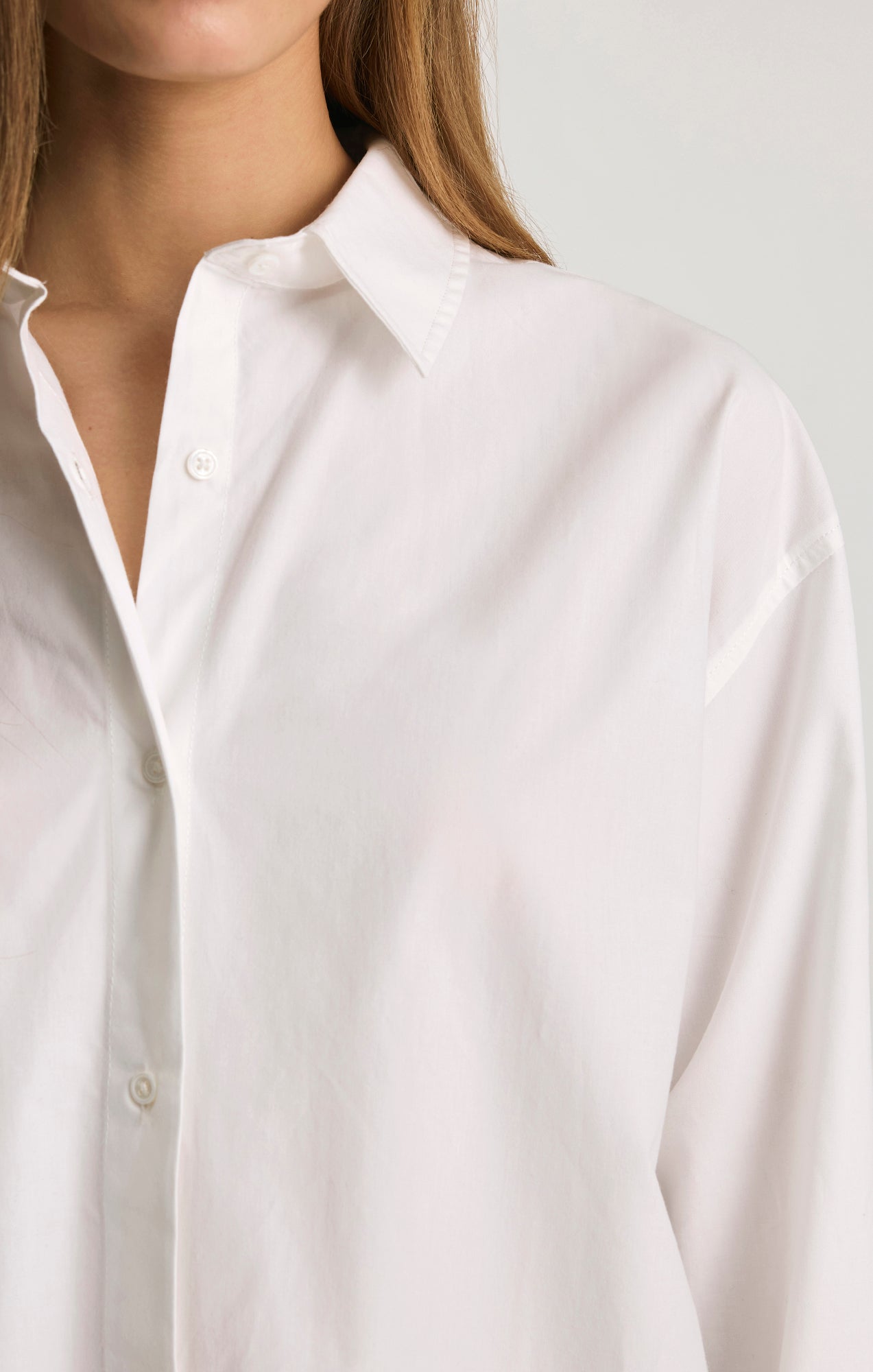 OVERSIZED BUTTON-UP SHIRT IN WHITE - Mavi Jeans