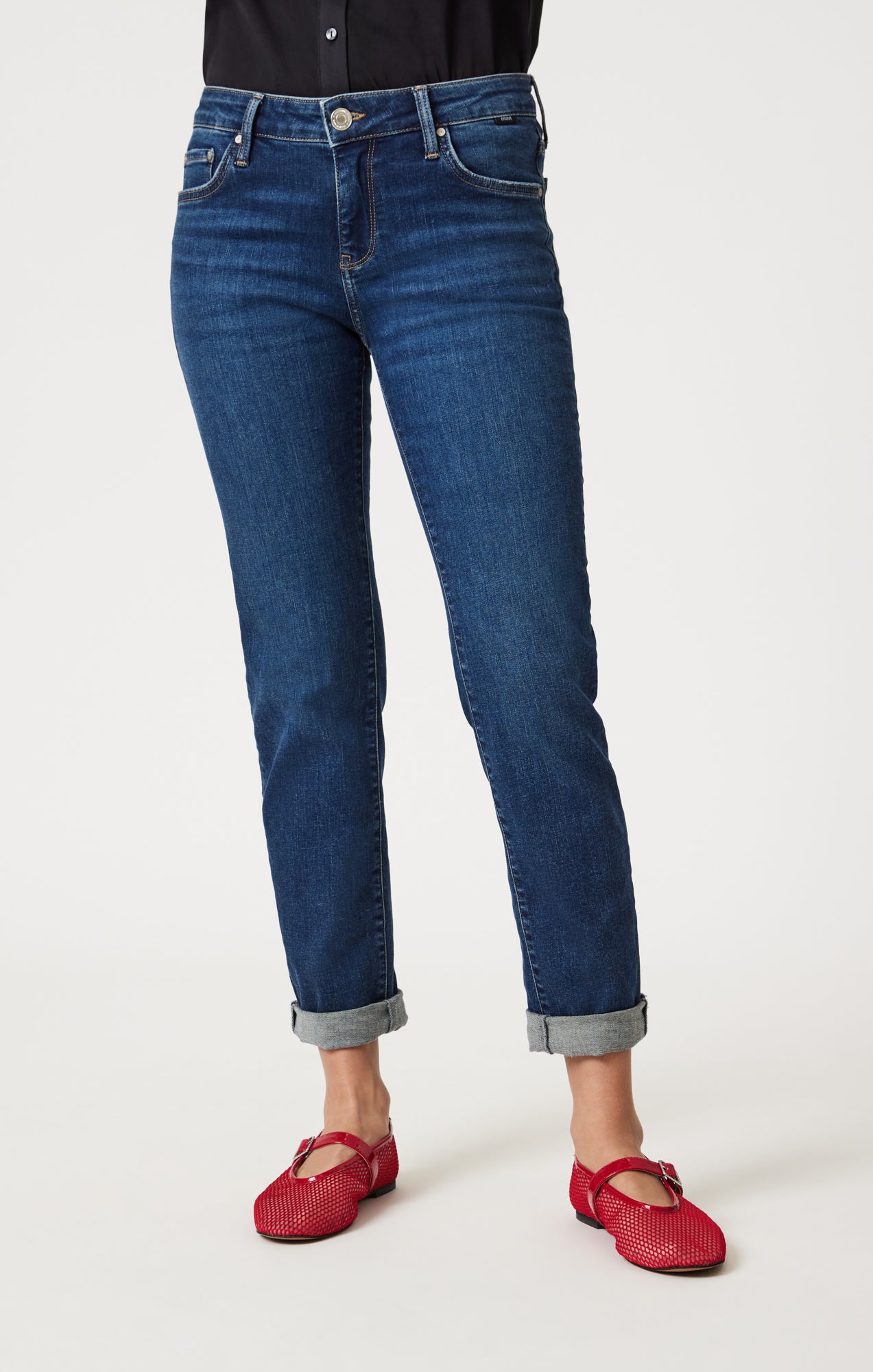 EMMA SLIM BOYFRIEND IN DEEP BRUSHED TRIBECA - Mavi Jeans