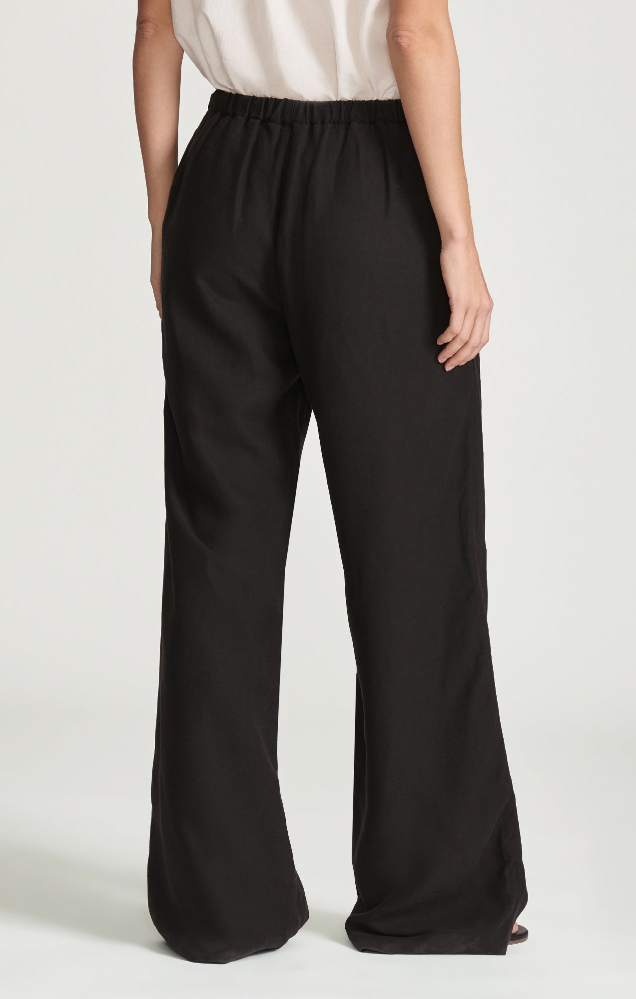 MARCELA WIDE LEG IN BLACK LINEN - Mavi Jeans