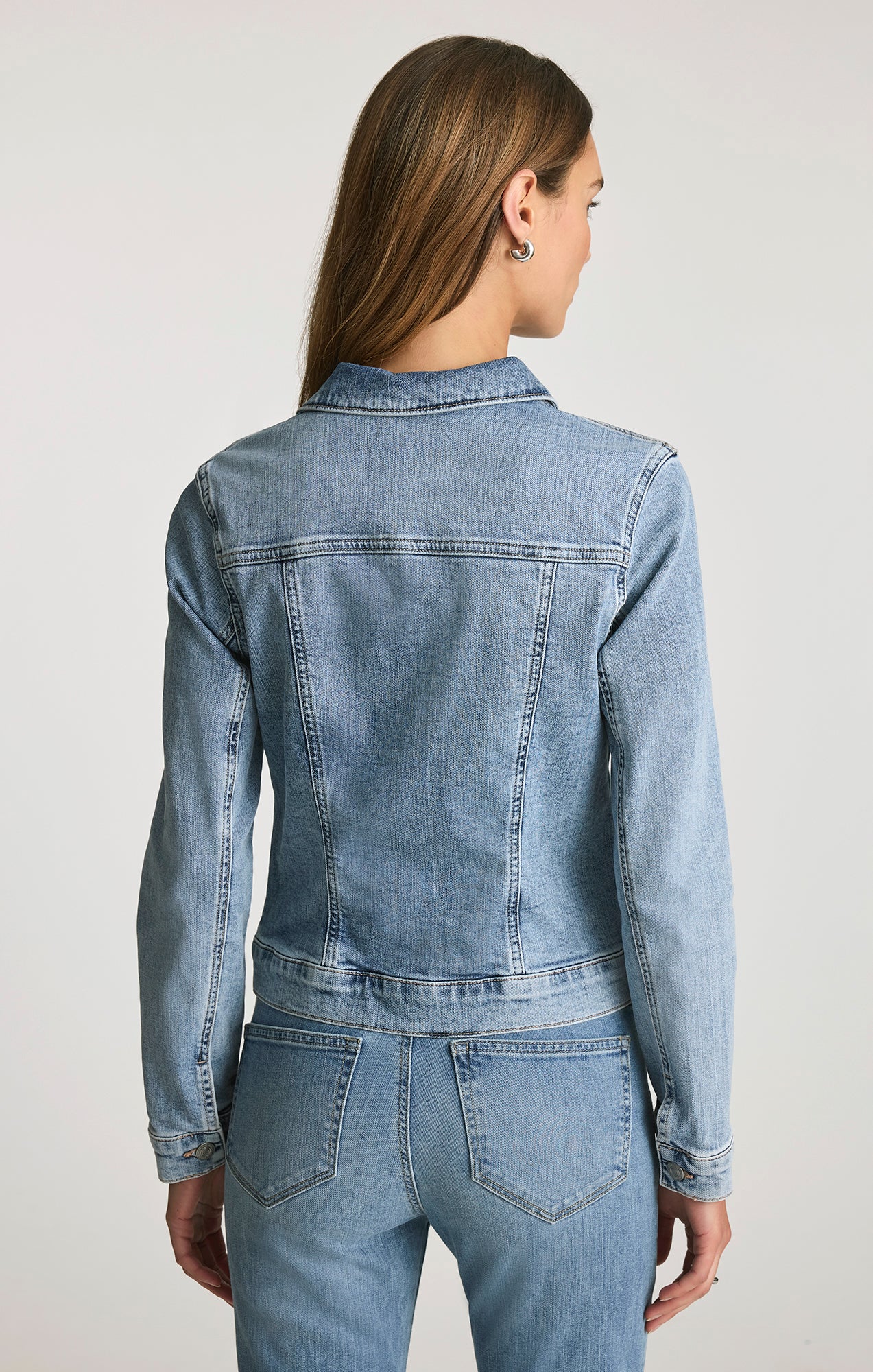 VESTE EN JEAN SAMANTHA BLEU FLEX BROSSÉ CLAIR
