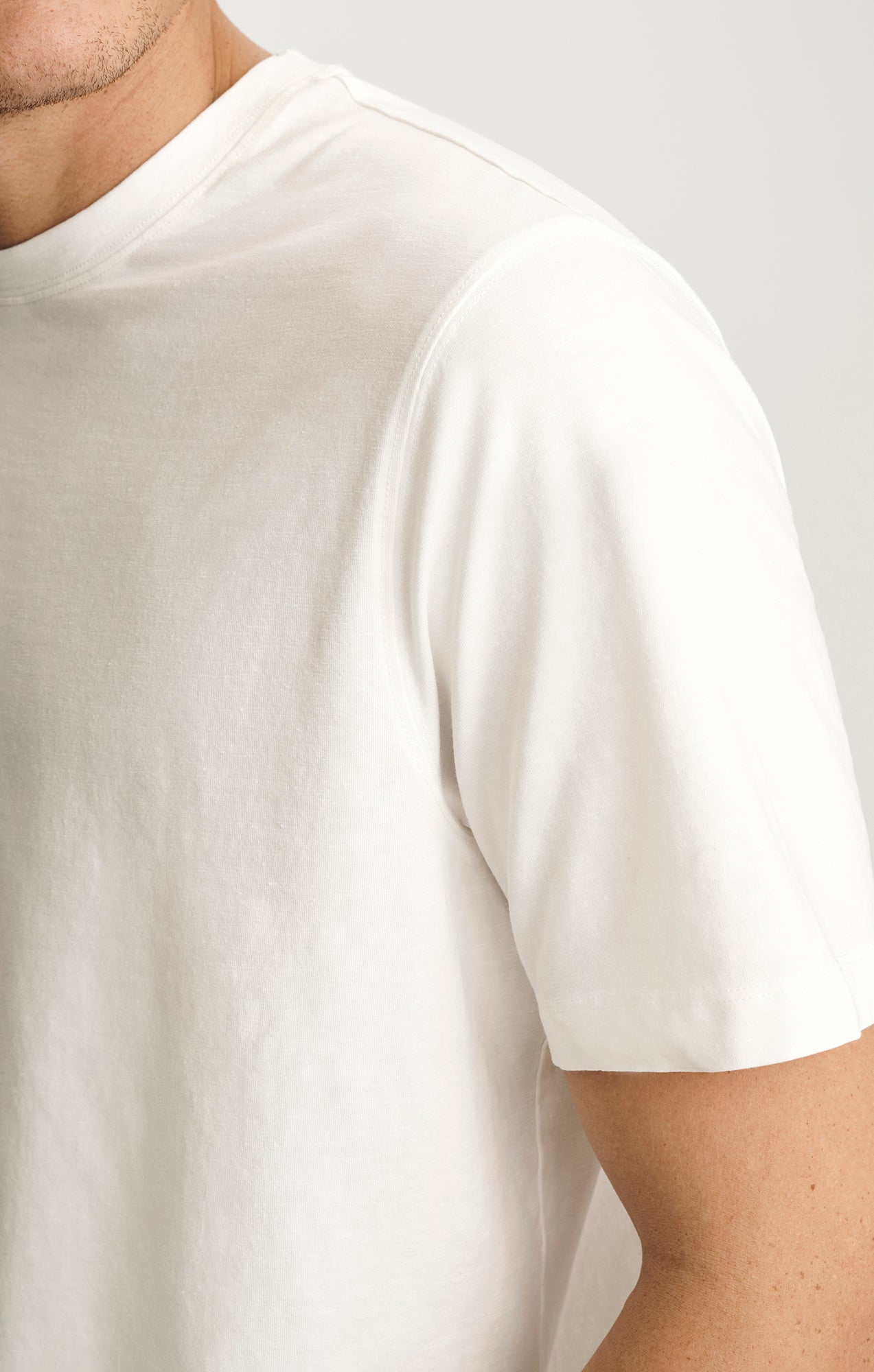 SOFT SLUB CREW NECK T-SHIRT IN WHITE