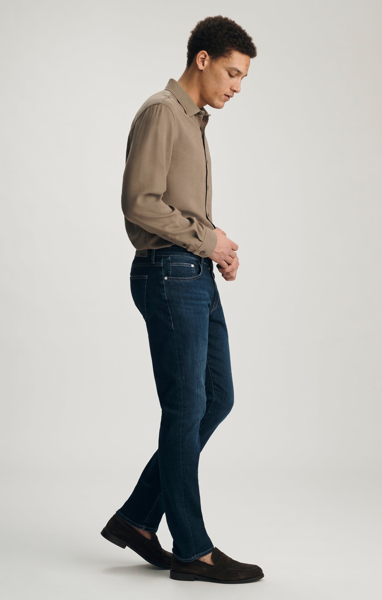 MARCUS SLIM STRAIGHT LEG IN DEEP BRUSHED FEATHER BLUE - Mavi Jeans