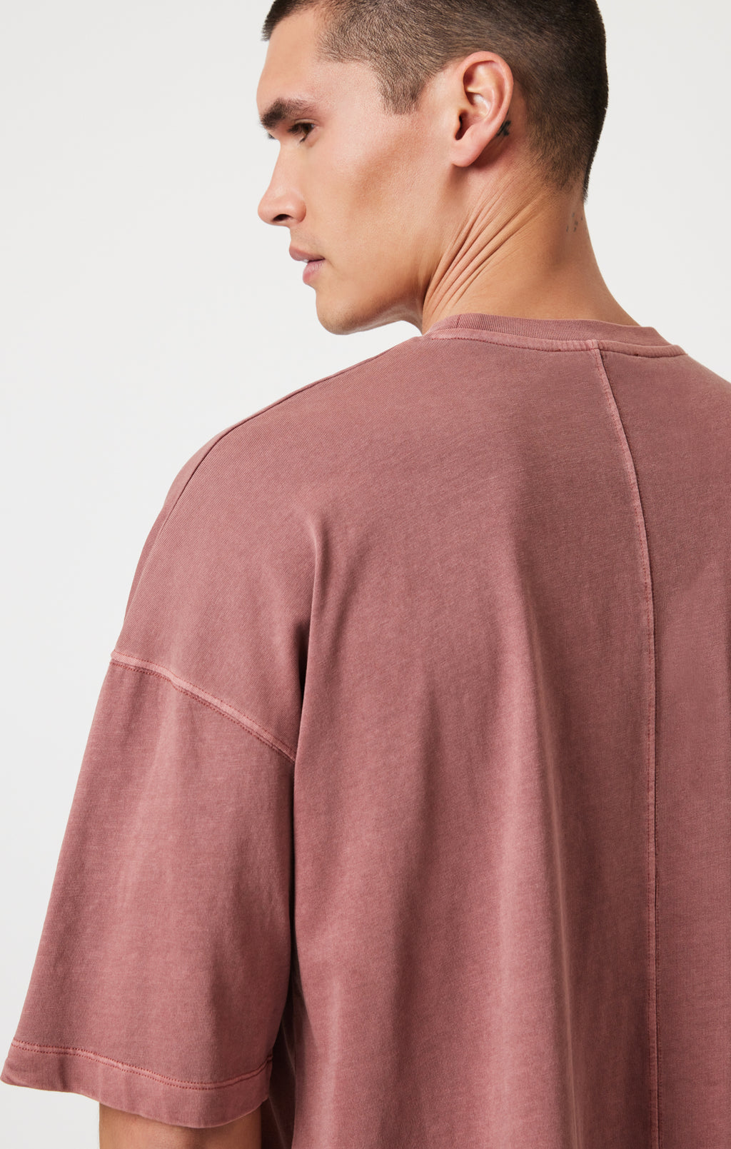 BOXY POCKET T-SHIRT IN MARSALA - Mavi Jeans