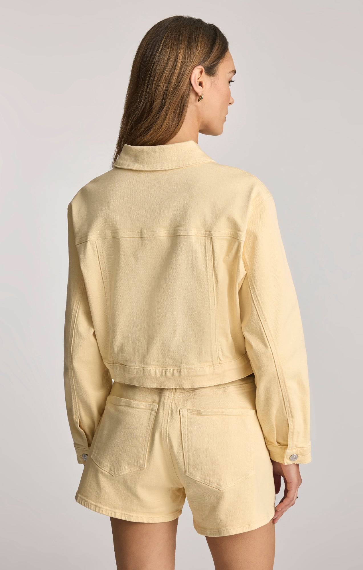 HARMONY DENIM JACKET IN FADED LEMON DENIM